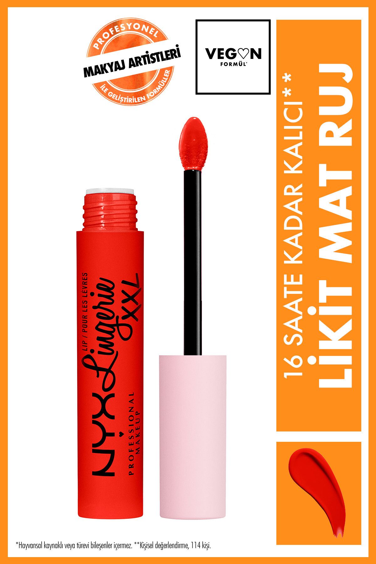 NYX Professional Makeup Lip Lingerie Xxl Mat Likit Ruj On Fuego