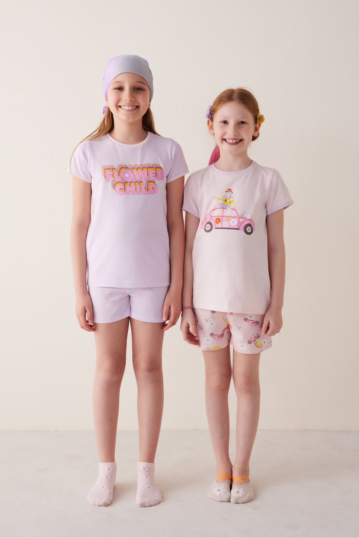 Penti Çok Renkli Kız Çocuk Flower Child 4lü Pijama Takımı