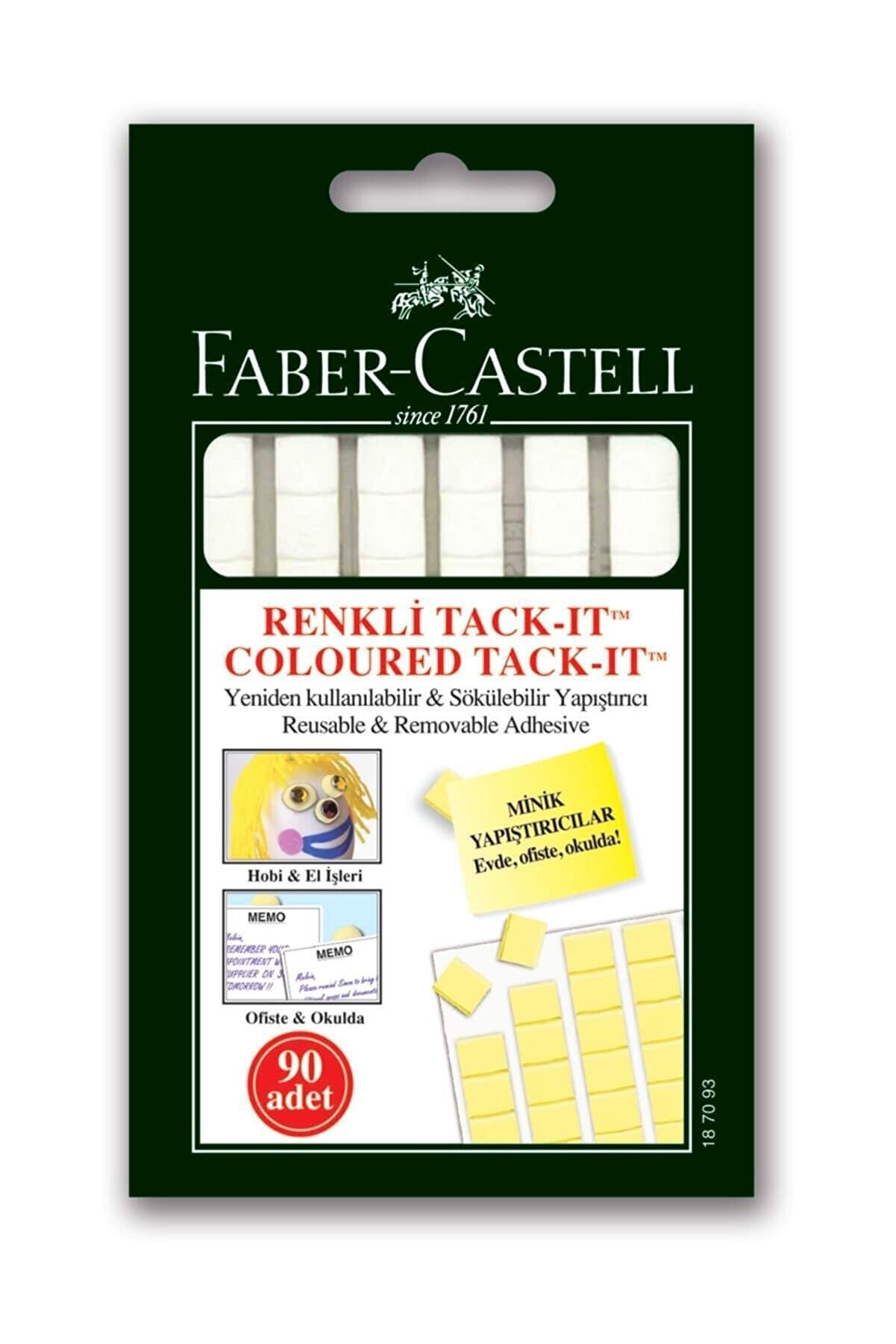 Faber Castell Hamur Yapıştırıcı Patafix 90 Adet Sakızı Tack It