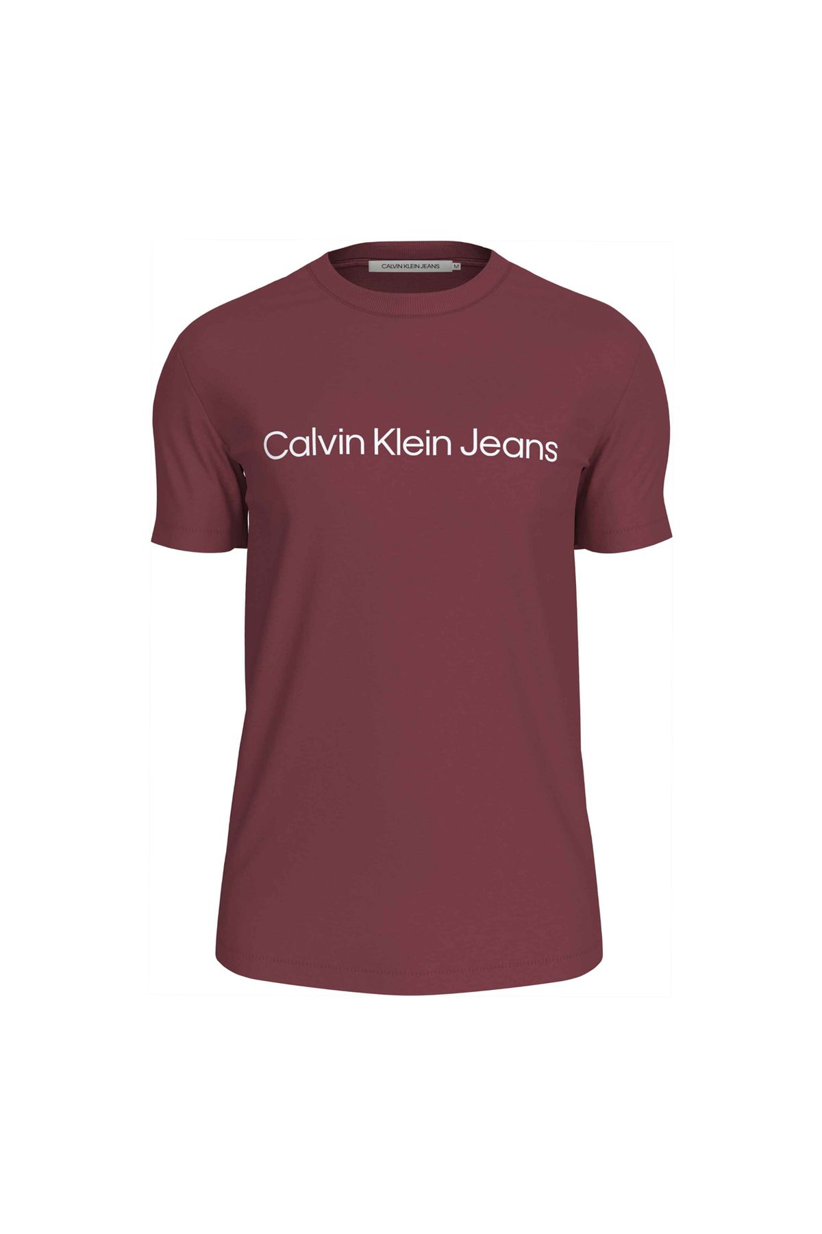 Calvin Klein Düz Bordo Erkek T-Shirt J30J322344XA0
