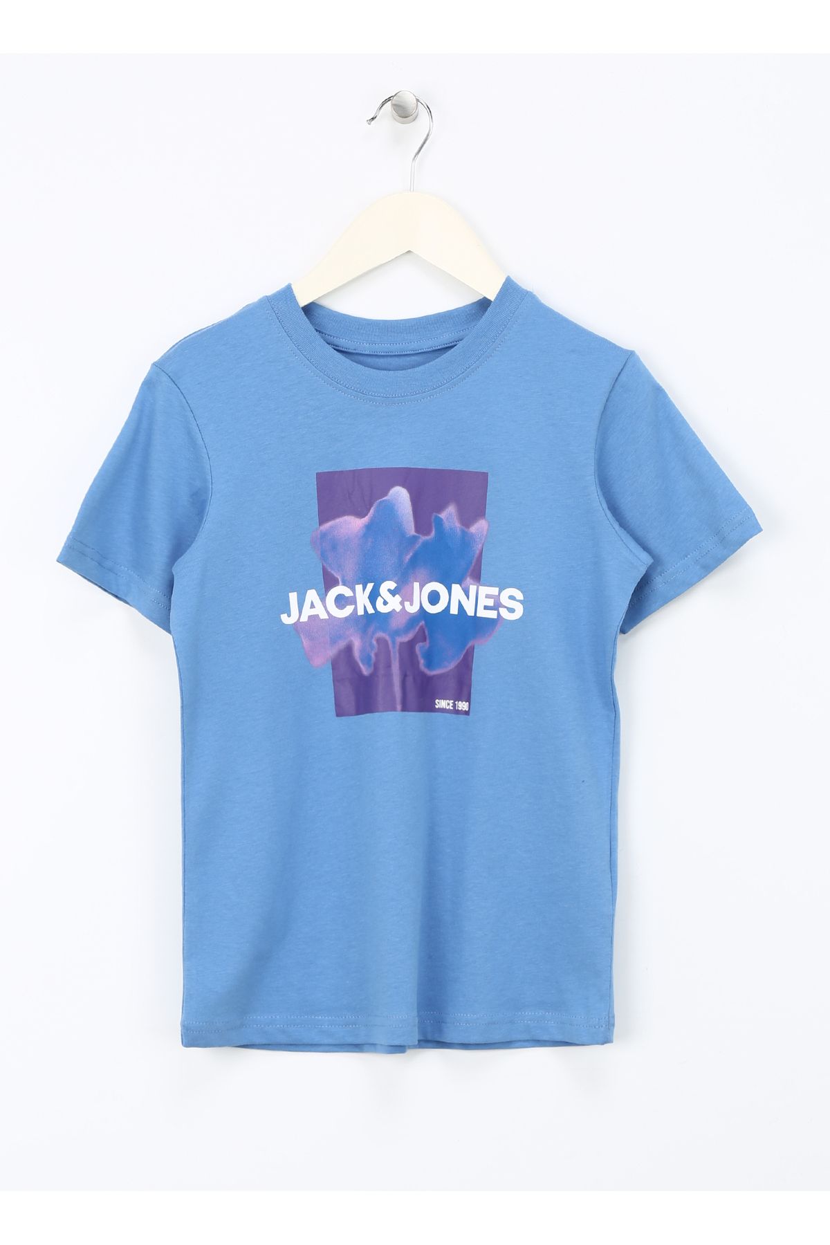 Jack & Jones Baskılı Mavi Erkek T-Shirt JCOFLORALS TEE FST JNR
