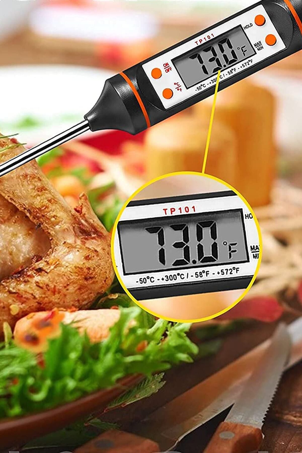 St Morritz 2 Yıl Elektronik Mutfak Aletleri Yemek Hazırlama Gereçleri Termometre Gıda Isı Ölçer Pasta Malzemel