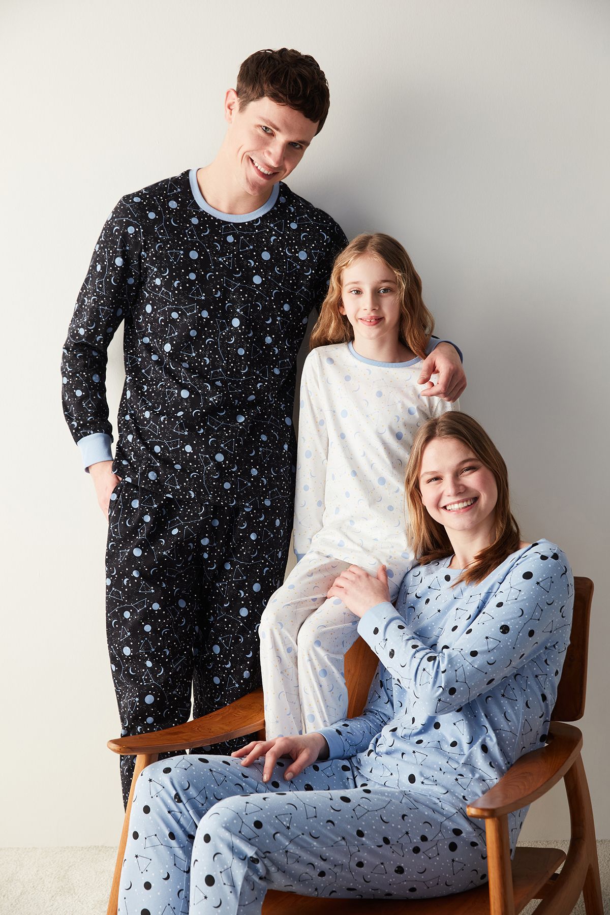 Penti Fam Zodiac Pantolon Mavi Pijama Takımı