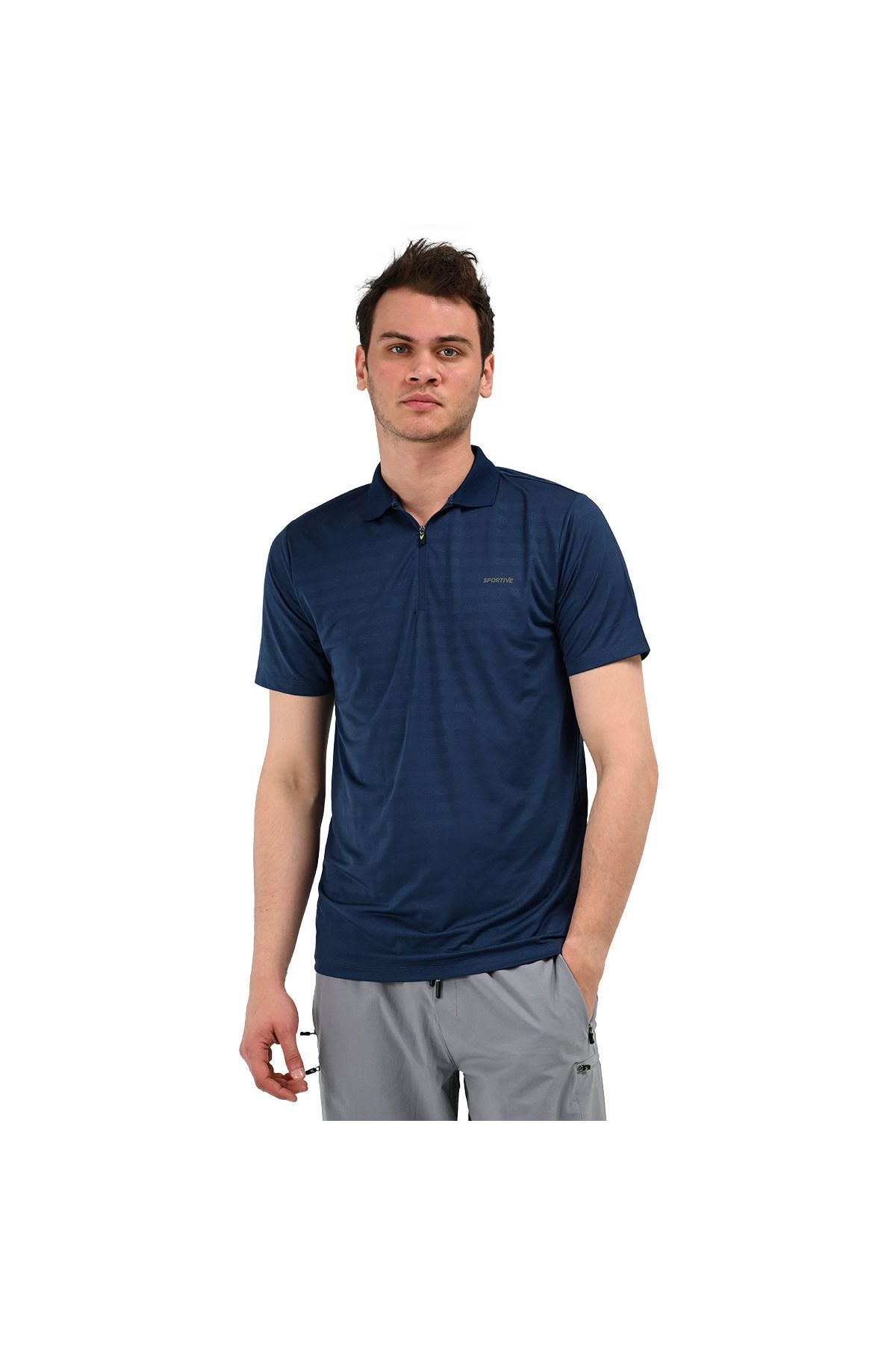 Sportive Perfpolo Erkek Lacivert Koşu T-Shirt 24YETP18D11-LCV