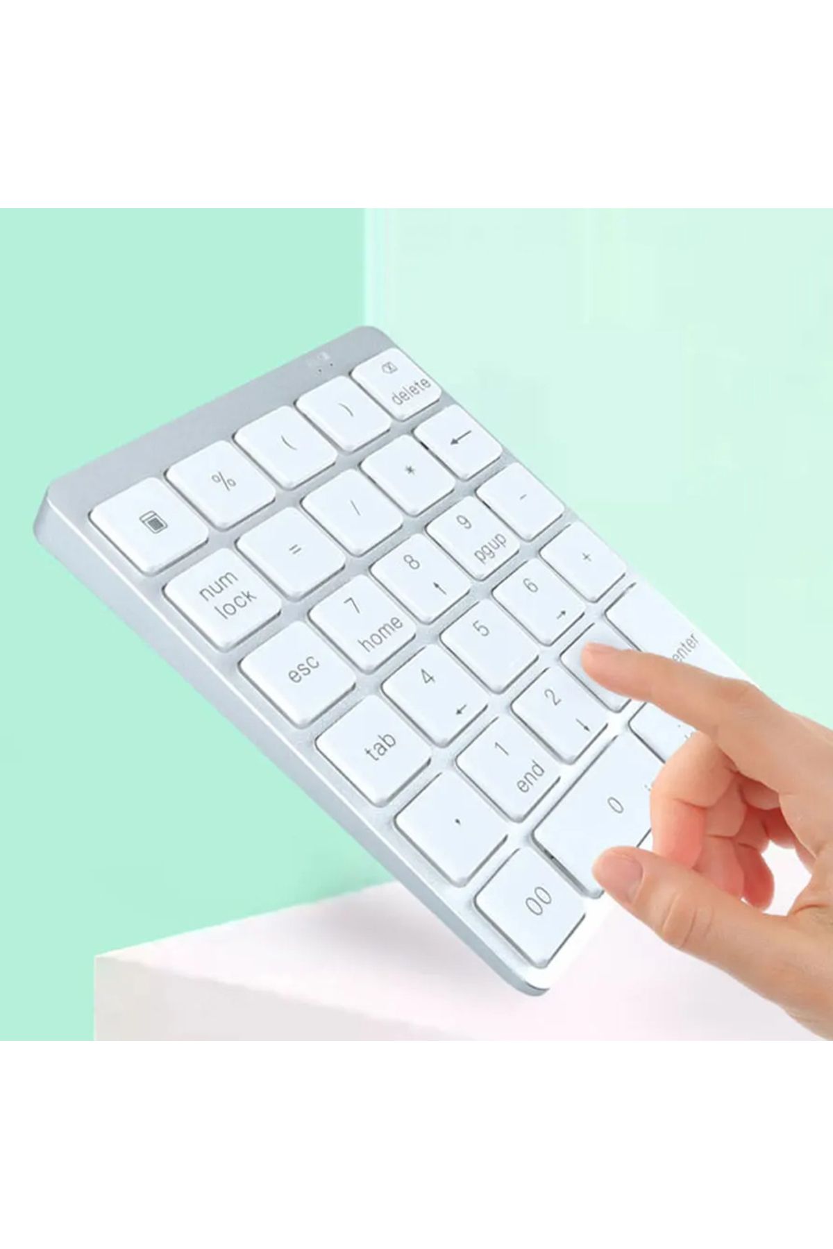 Coverzone 28 Tuşlu Macbook Notebook Uyumlu Bluetooth Kablosuz Numerik Klavye Tuş Takımı Mini Keypad