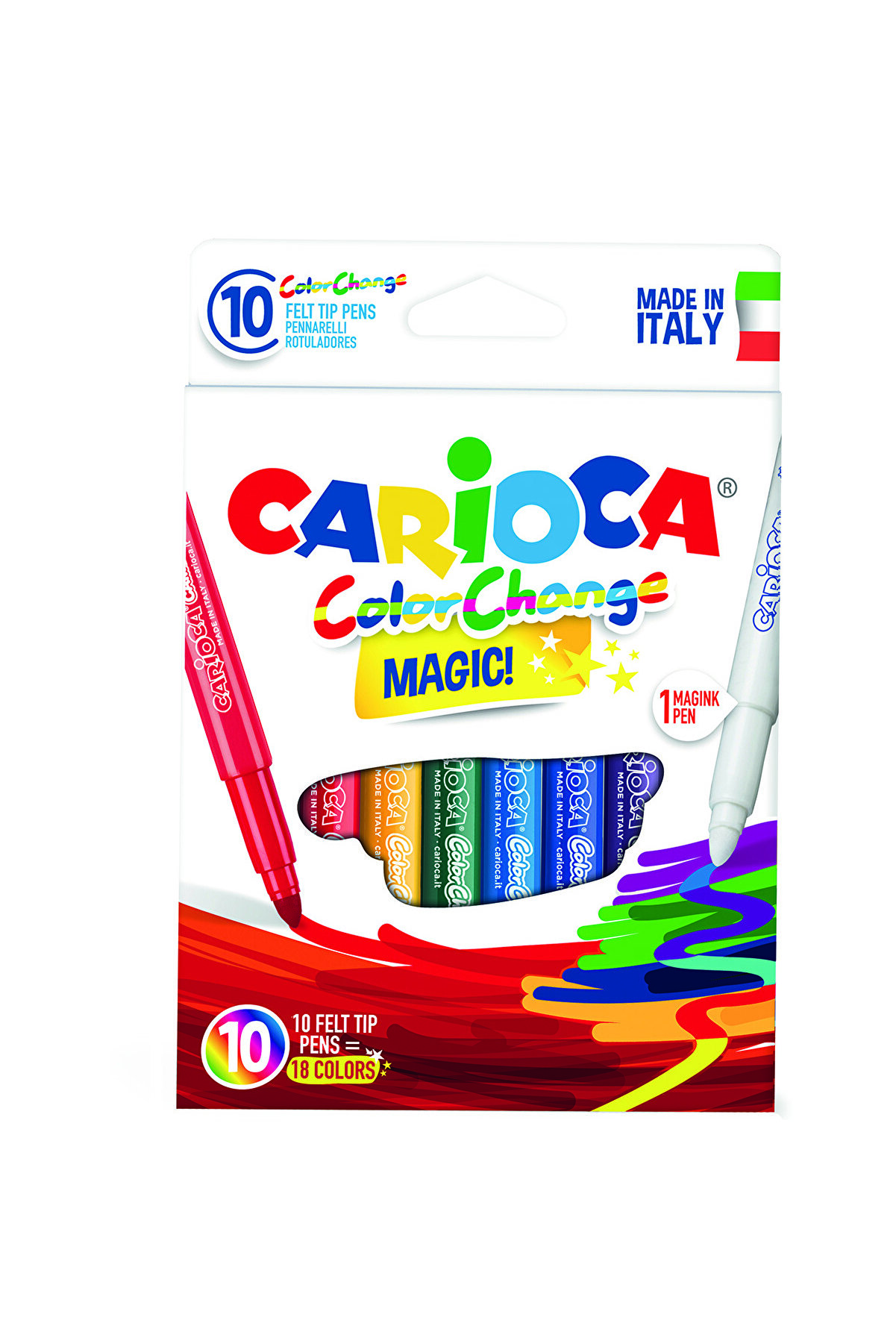 Carioca Renk Değiştiren Sihirli Keçeli Kalemler (9 RENK 1 RENK DEĞİŞTİRİCİ BEYAZ KALEM)