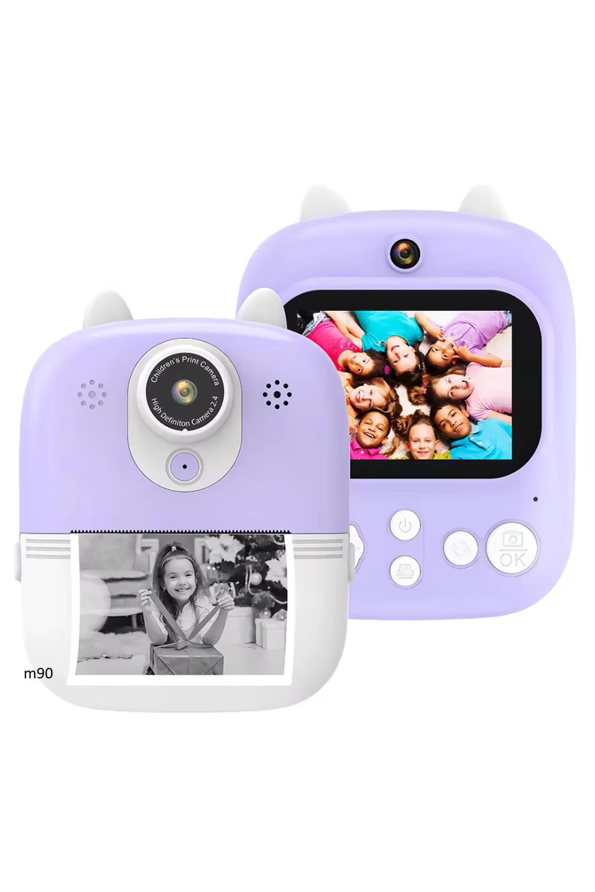 M90 1080P HD Termal Kağıtlı Dijital Çocuk Fotoğraf Kamerası
