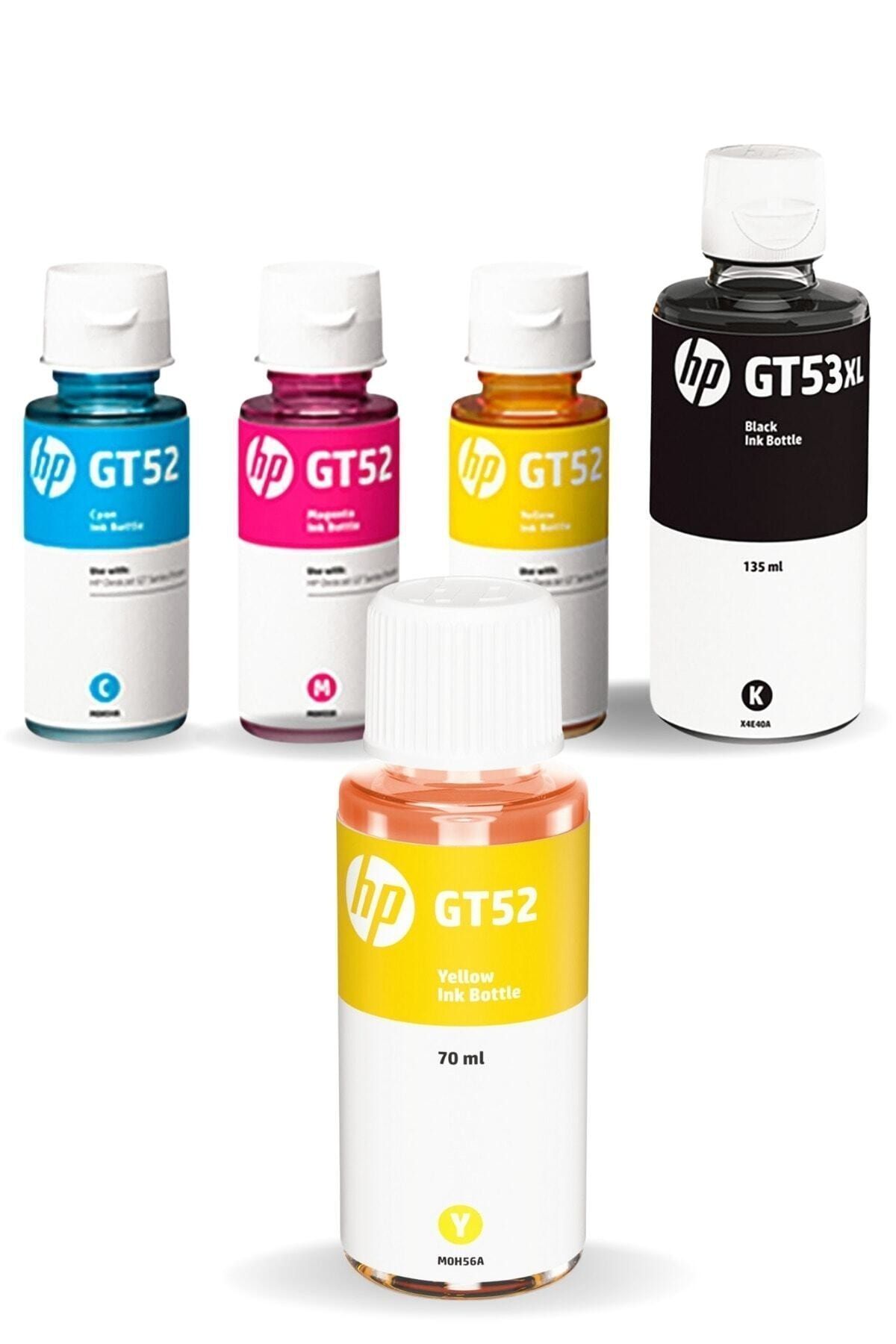 HP GT53XL DeskJet GT-5812 4 Renk Mürekkep Seti +1 Sarı Hediye GT-01-A283