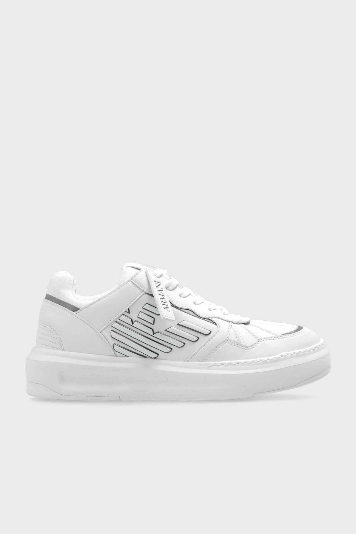 Emporio Armani Logolu Deri Sneaker Ayakkabı  AYAKKABI X3X165 XR107 C662