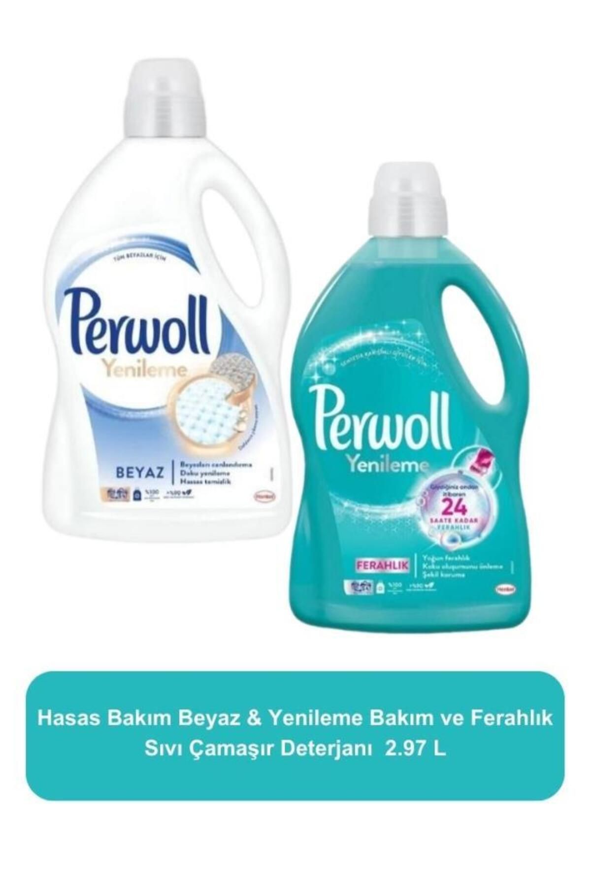 Perwoll Hassas Bakım Sıvı Çamaşır Deterjanı Beyaz 2.97 L Hassas Sıvı Çamaşır Deterjanı Bakım ve Ferahlık 2