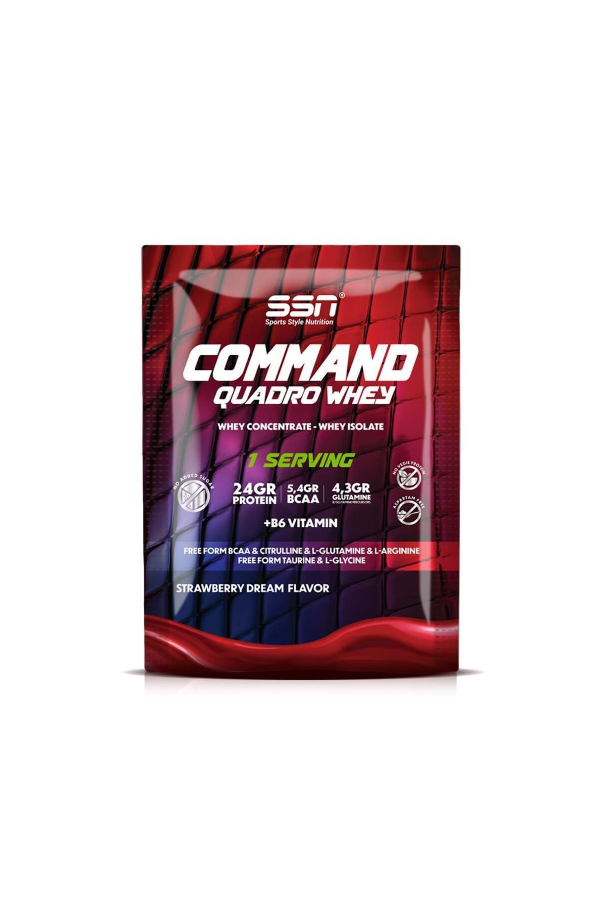 SSN Sports Style Nutrition Command Quadro Whey 30 gr Şase (ÇİLEK) Protein Tozu