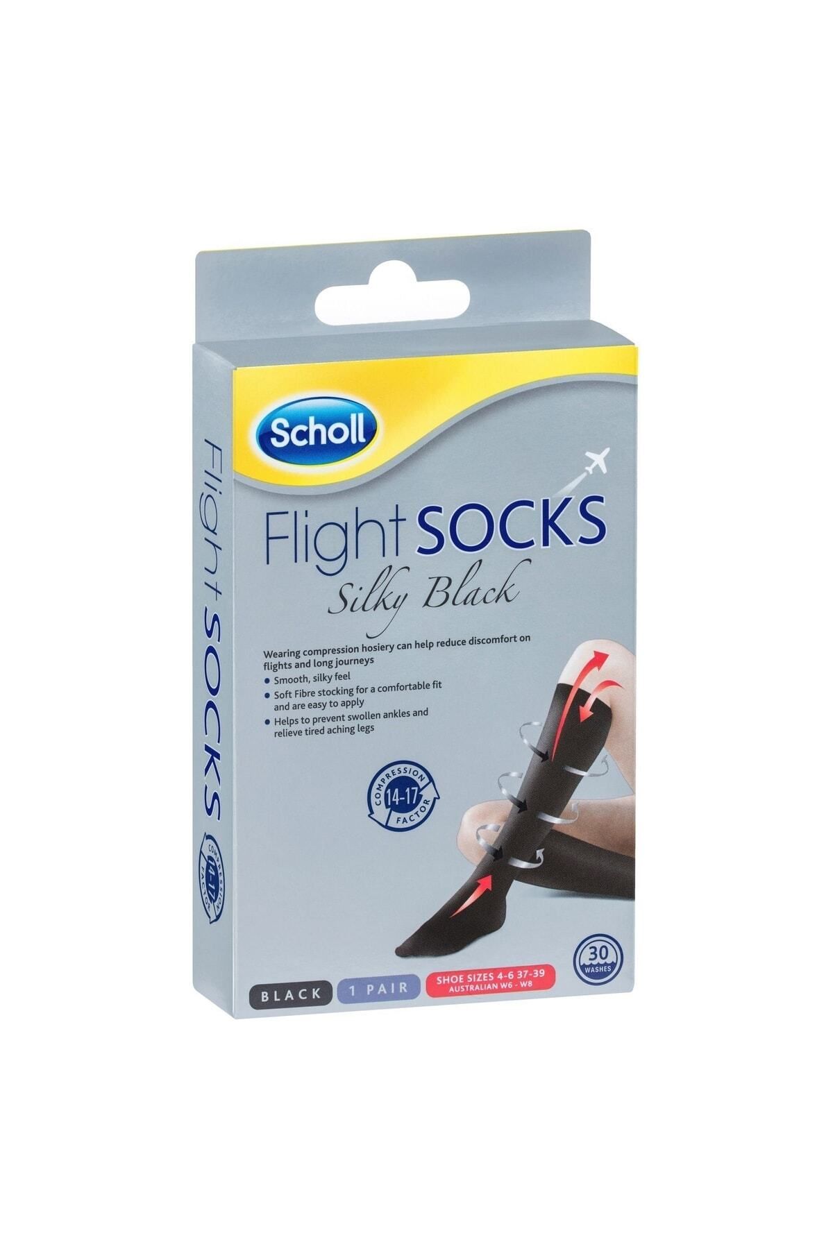Scholl Seyahat Uçuş Çorabı Kadın Ipeksi Siyah - 1 Çift