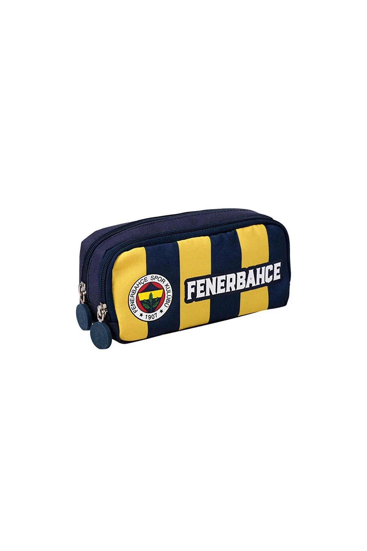 Fenerbahçe Çubuklu Forma Desenli İki Bölmeli Kalemlik Kalem Çantası