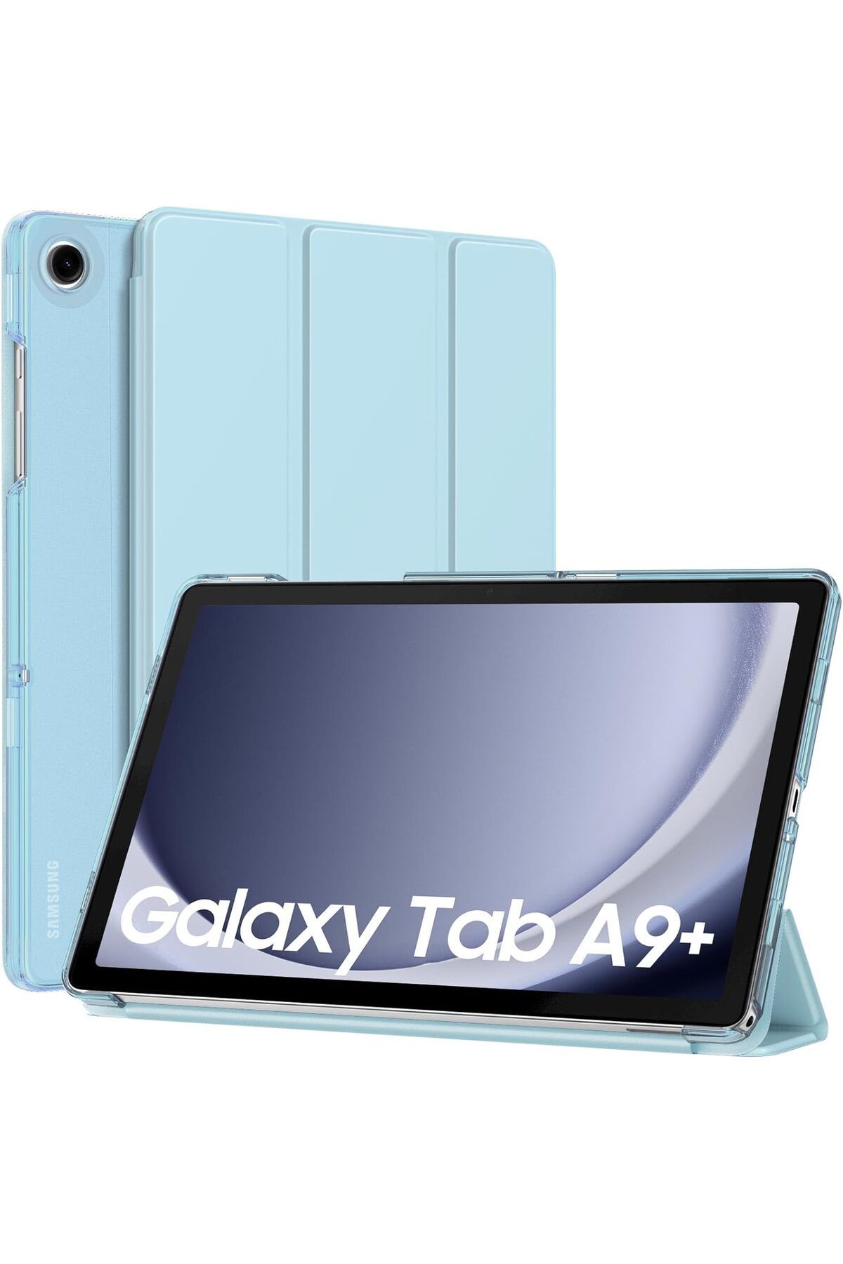 TEKNETSTORE Samsung Galaxy Tab A9 Plus Sm-x210 11 Inç Tablet Uyumlu Standlı Akıllı Kılıf Smart Cover Açık Mavi