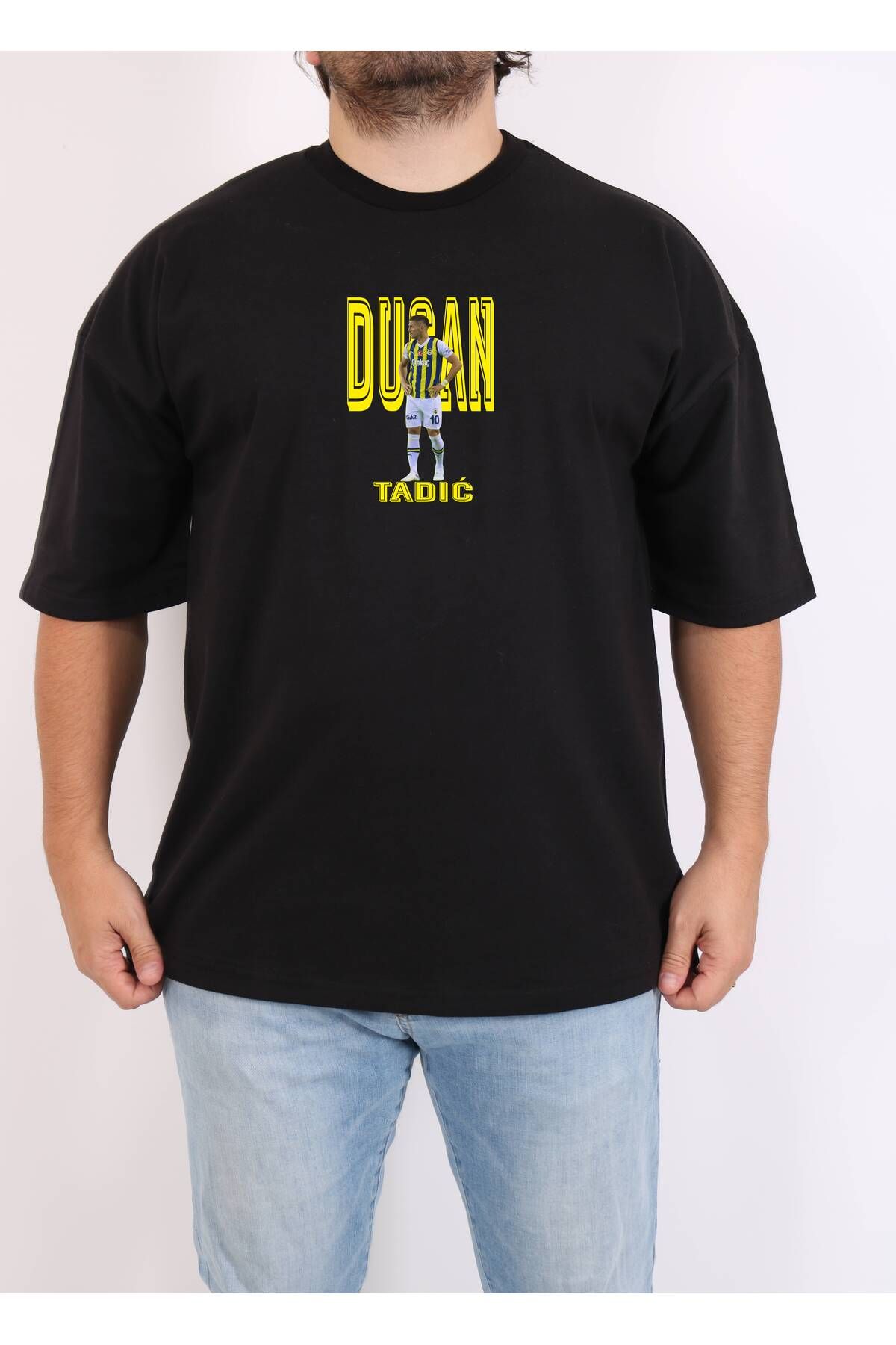 ByTheCoolest T-Shirt Tadic Baskılı Siyah 2iplik KalınT-shirt