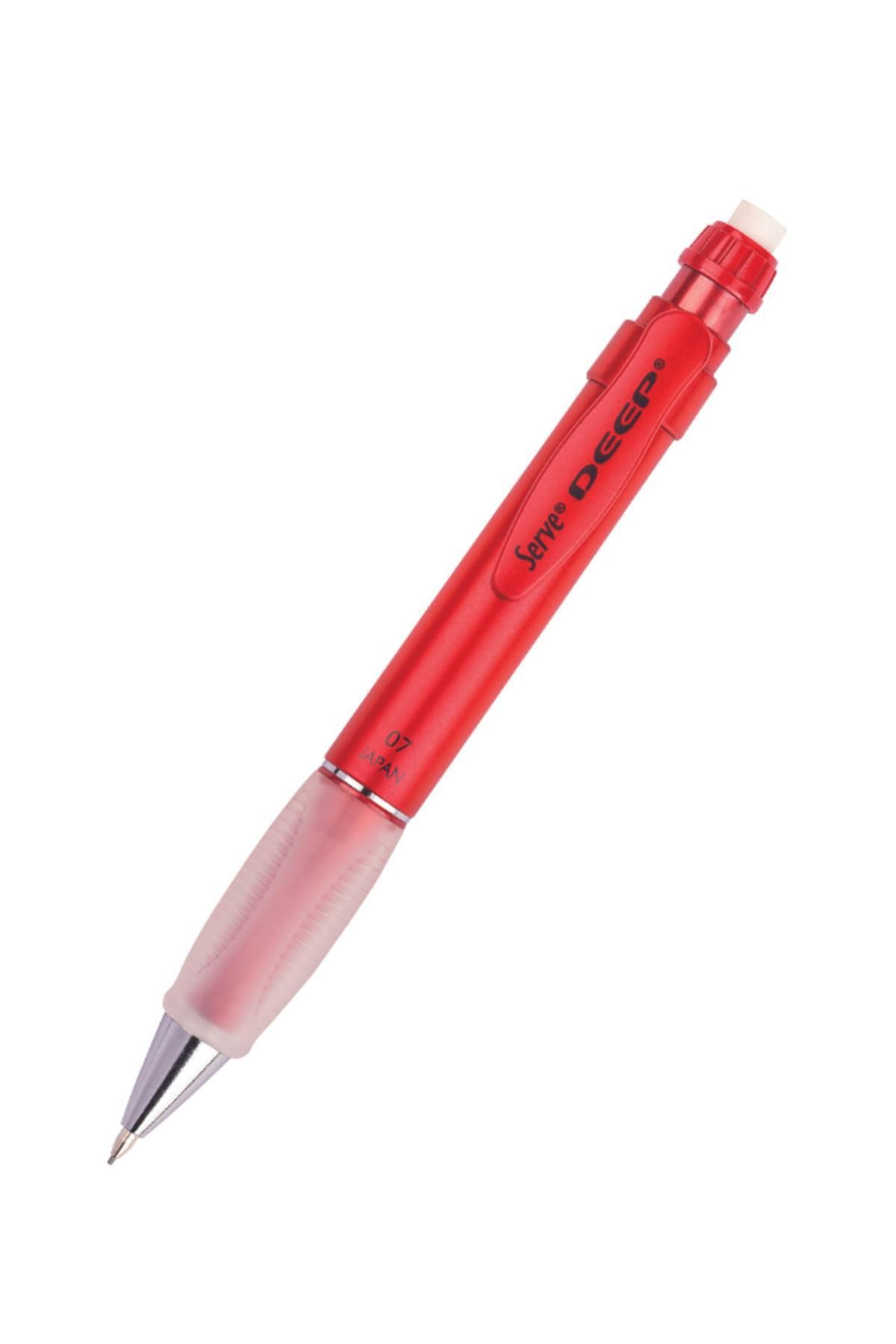 Serve Deep Mekanik Kurşun Kalem 0.7mm Metalik Lav Kırmızı