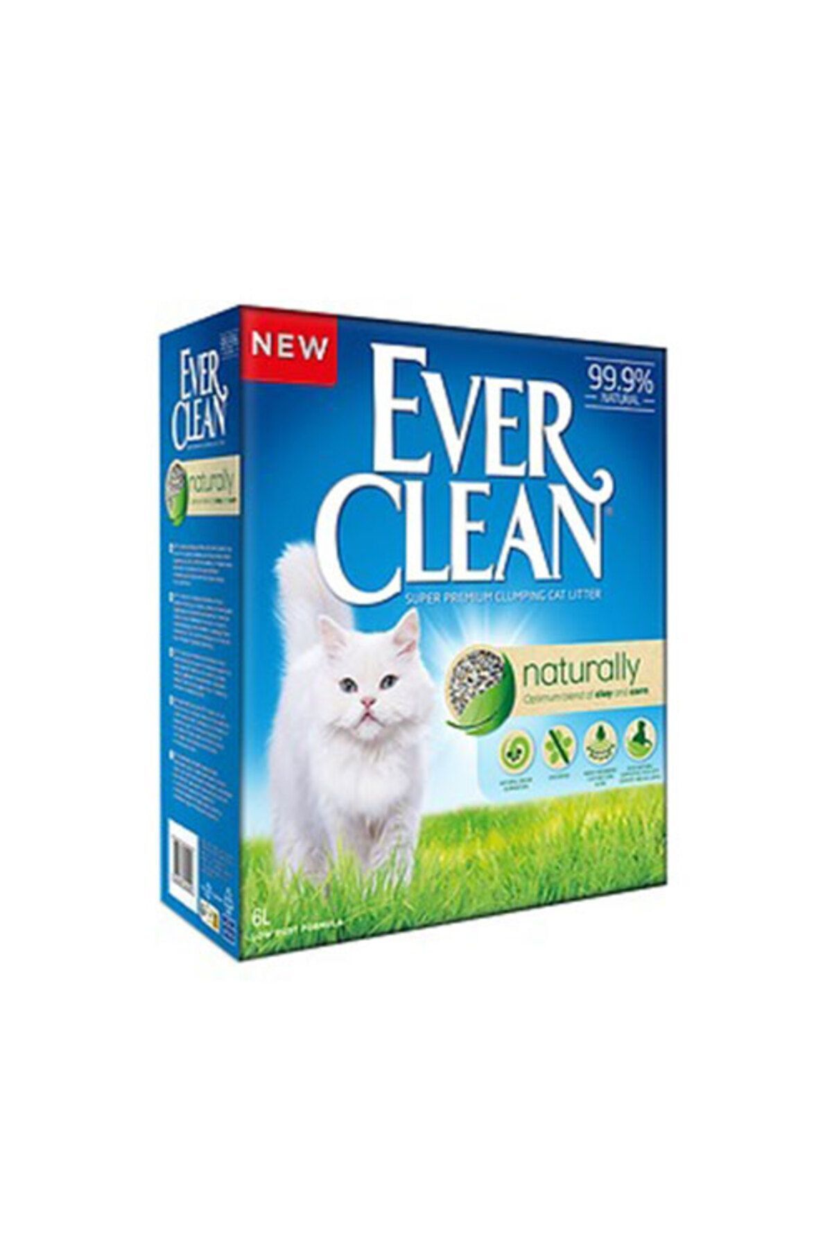 Ever Clean Naturally Doğal Parfümsüz Topaklanan Kedi Kumu 6 Lt