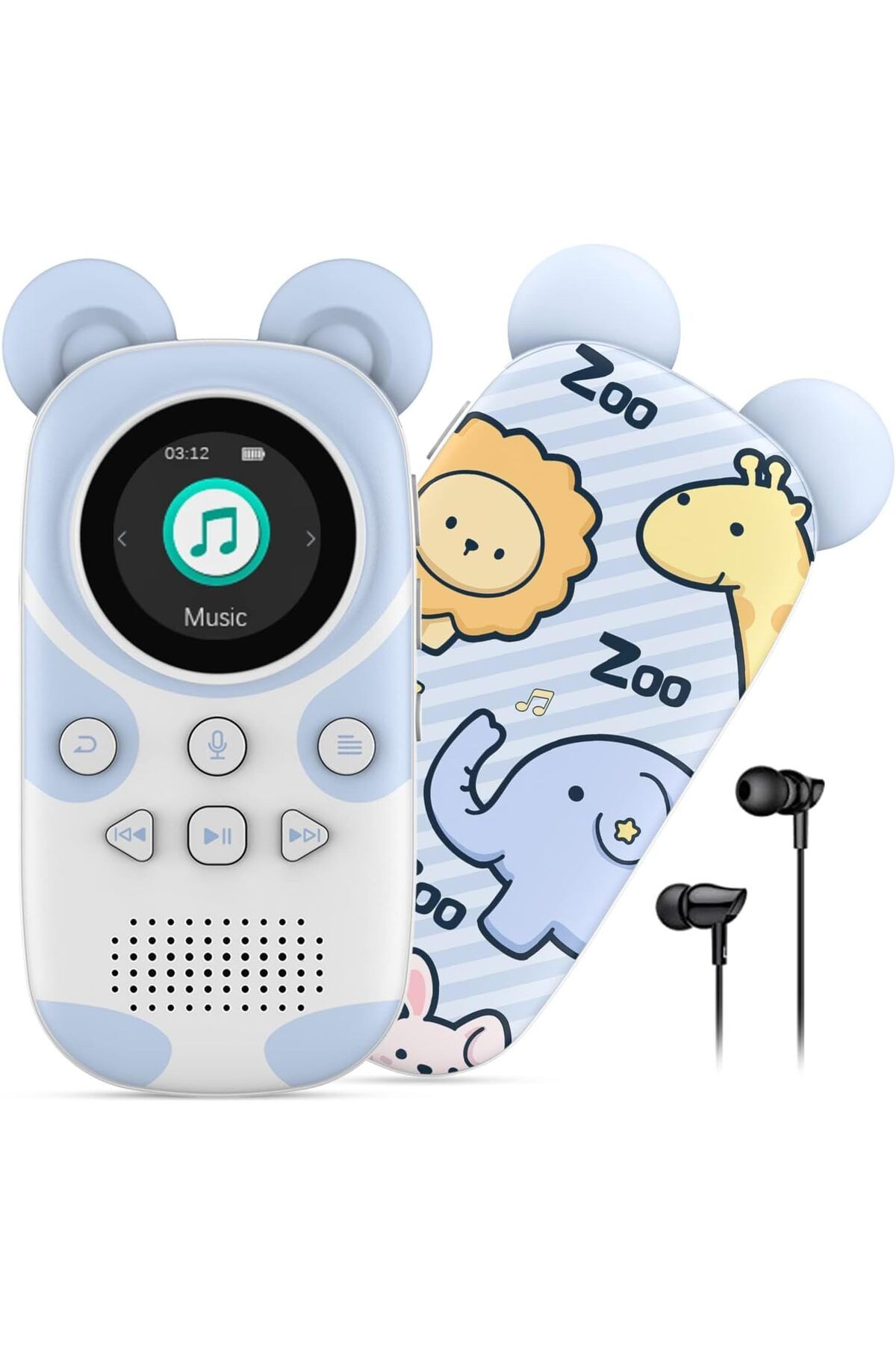 Ruizu Çocuklar İçin 16 GB Bluetooth 5.0 MP3 Çalar Kulaklıklı Hoparlör, FM Radyo, Alarm, Tek Tuşla Kayıt