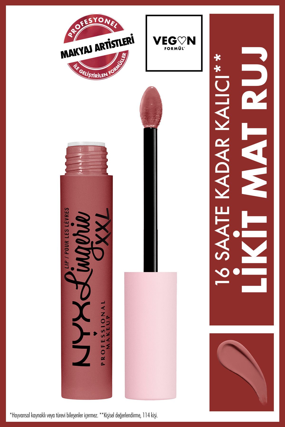 NYX Professional Makeup Likit Mat Ruj - Lip Lingerie Xxl Matte Liquid Lipstick Stripd Down