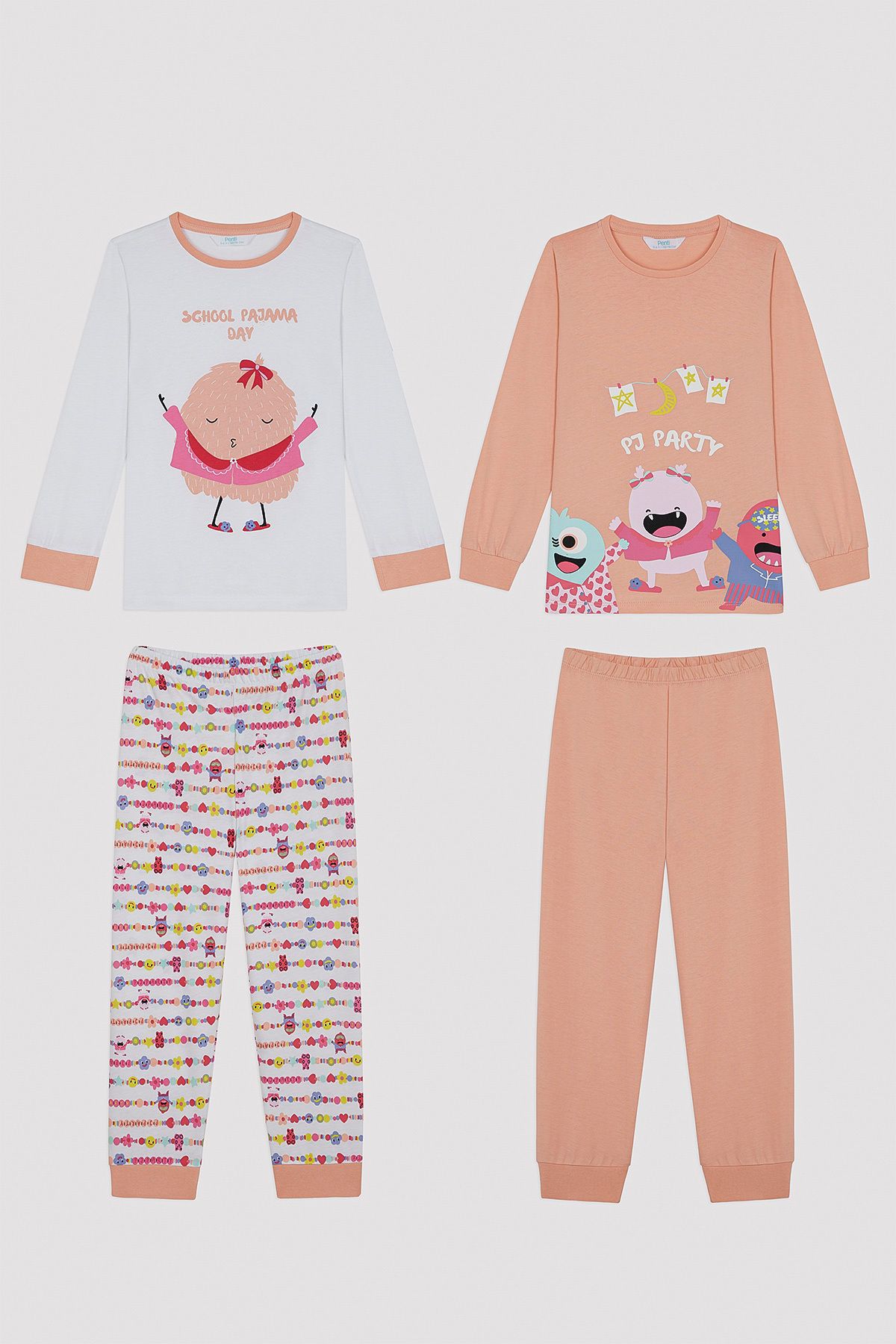 Penti Kız Çocuk Pijama Party LS 2'li Pijama Takımı