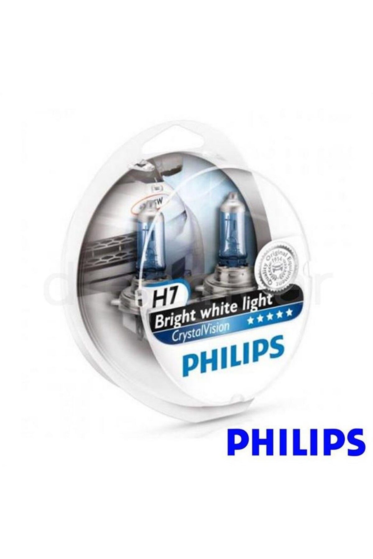 Philips H7 Crystal Vision Parlak Beyaz Işık 4300k Made In Germany