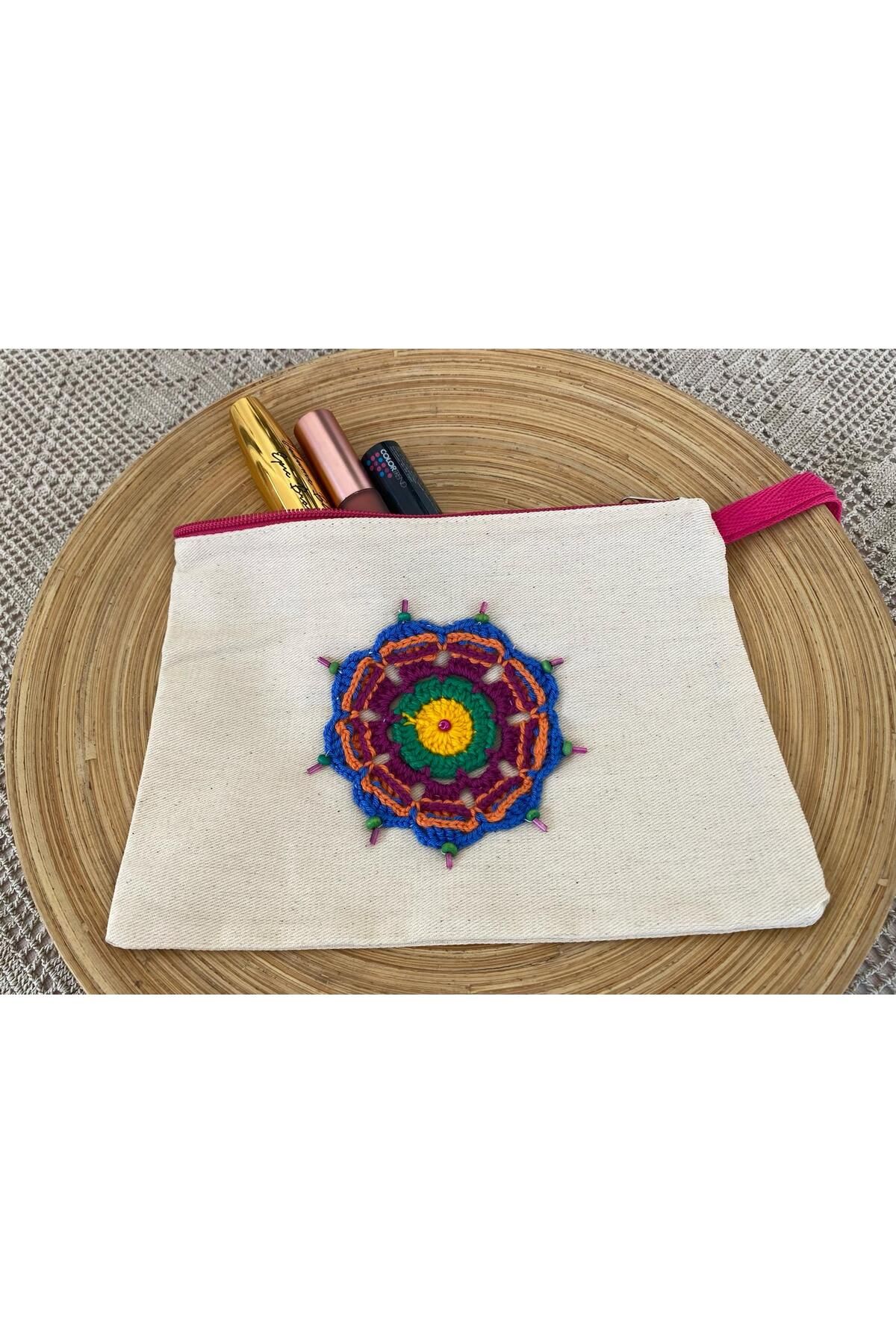 handmade by sevgi Mandala Motifli Clutch çanta