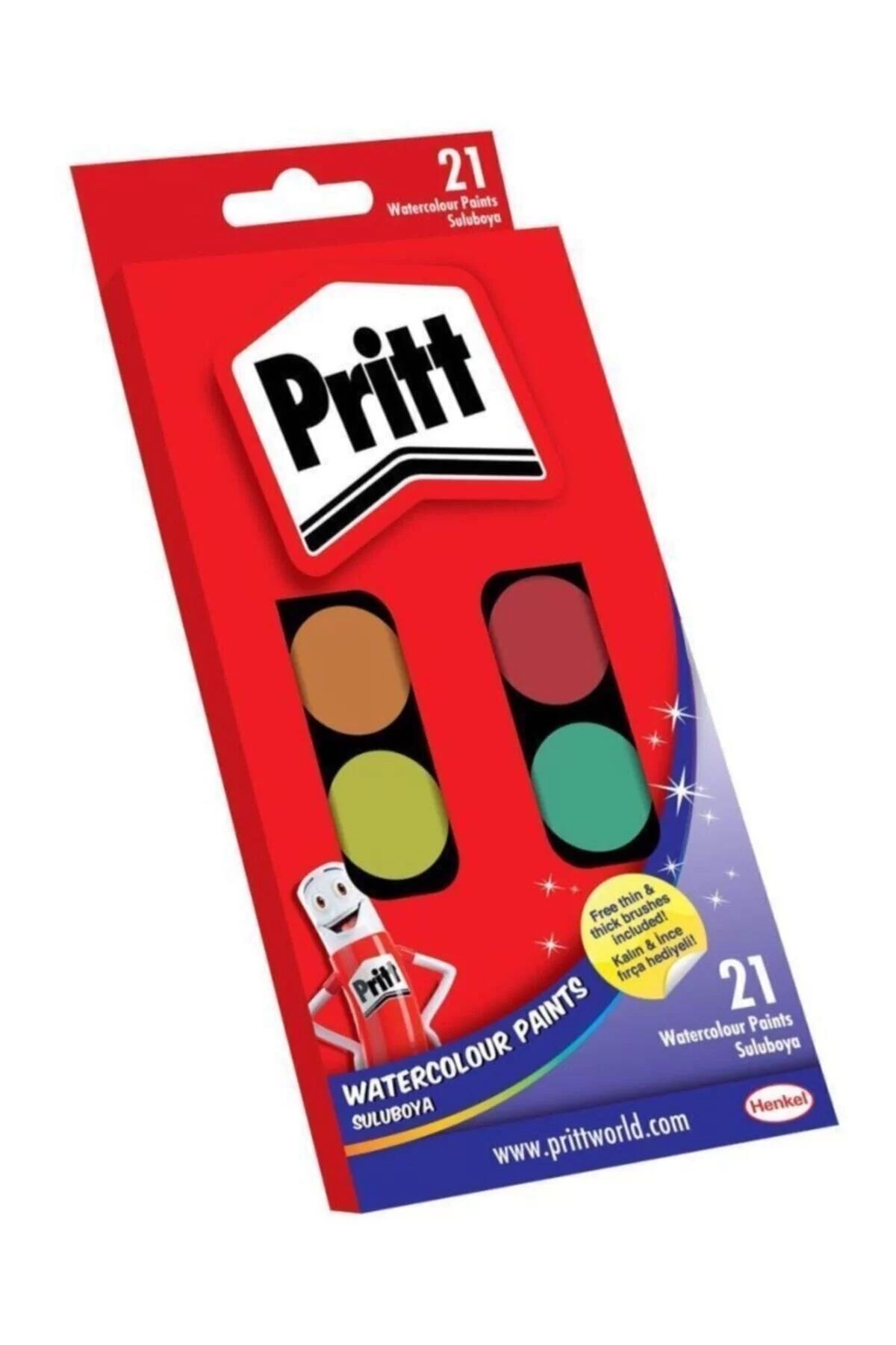 Pritt Suluboya 21 Renk Büyük Tablet