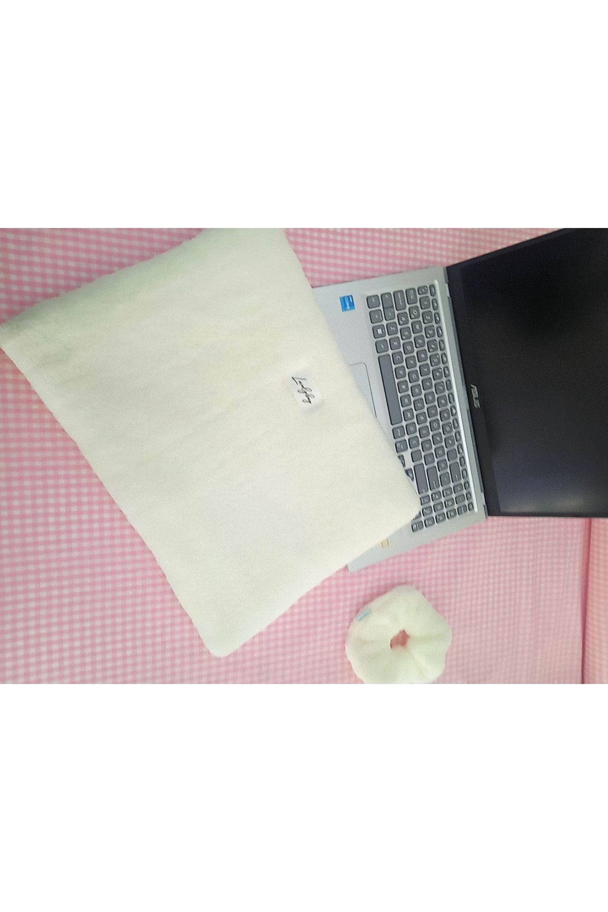 LOVELYBAG Beyaz laptop çantası 15-16inç