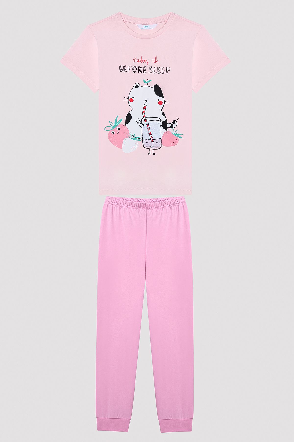 Penti Kız Çocuk Before Sleep Çok Renkli Pijama Takımı