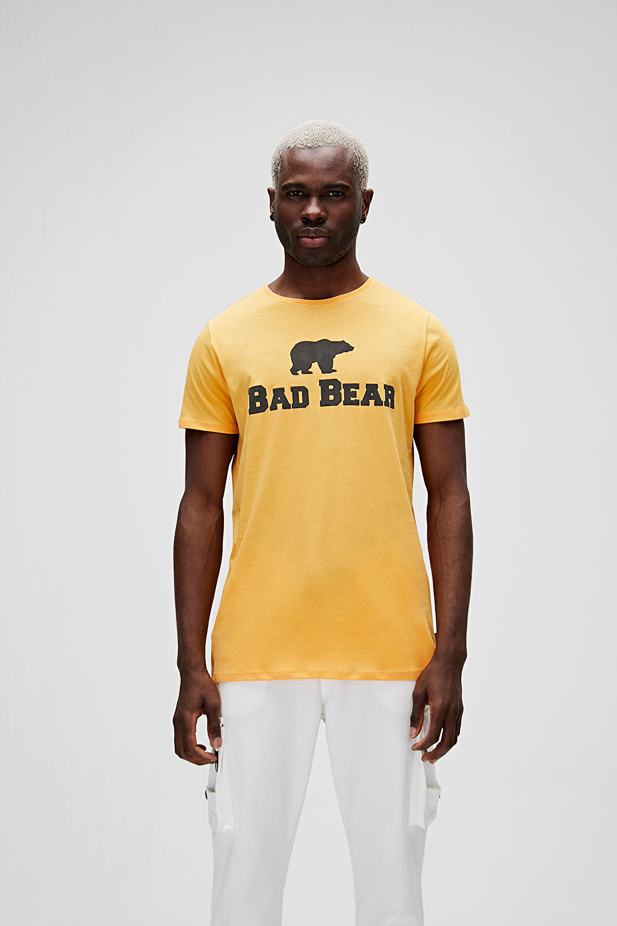 Bad Bear Tee Bisiklet Yaka Erkek Tişört - Hardal