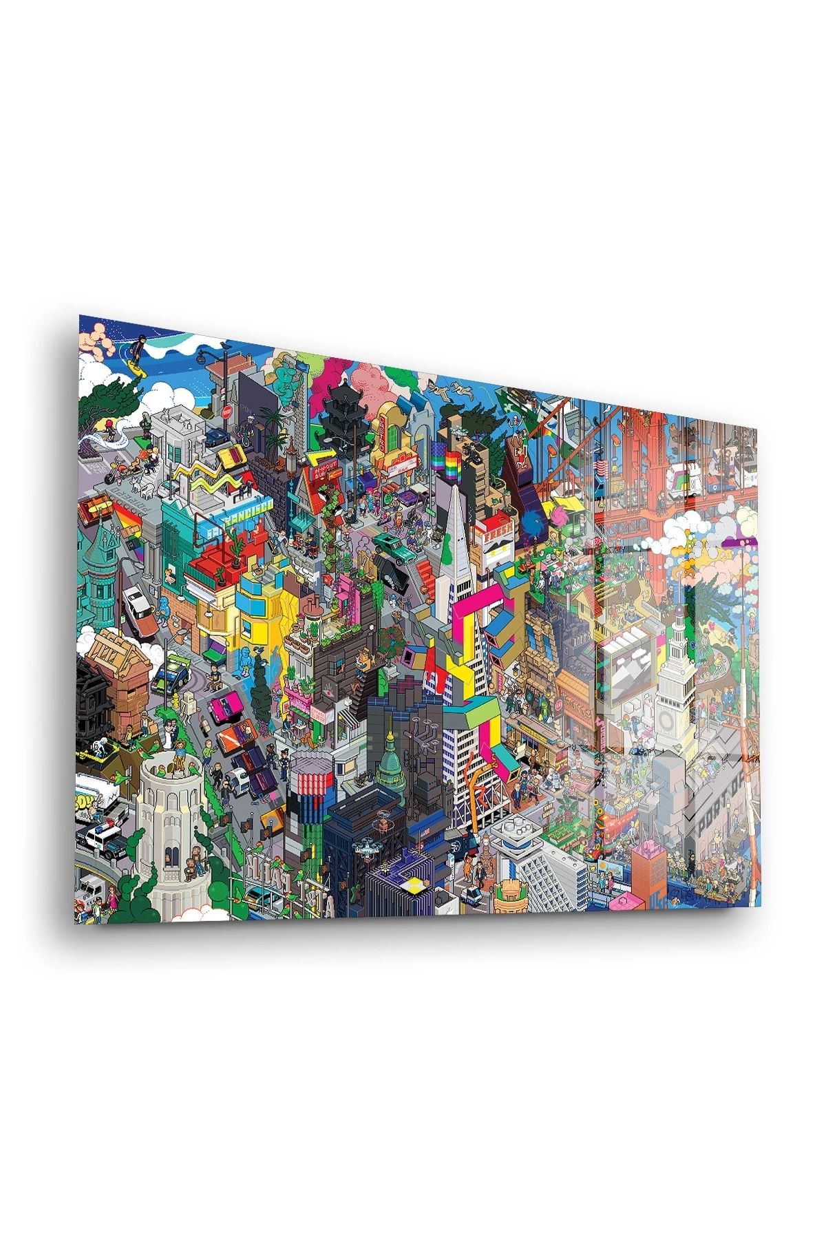 Decovetro Pop Art City Cam Tablo 70 X 100 Cm