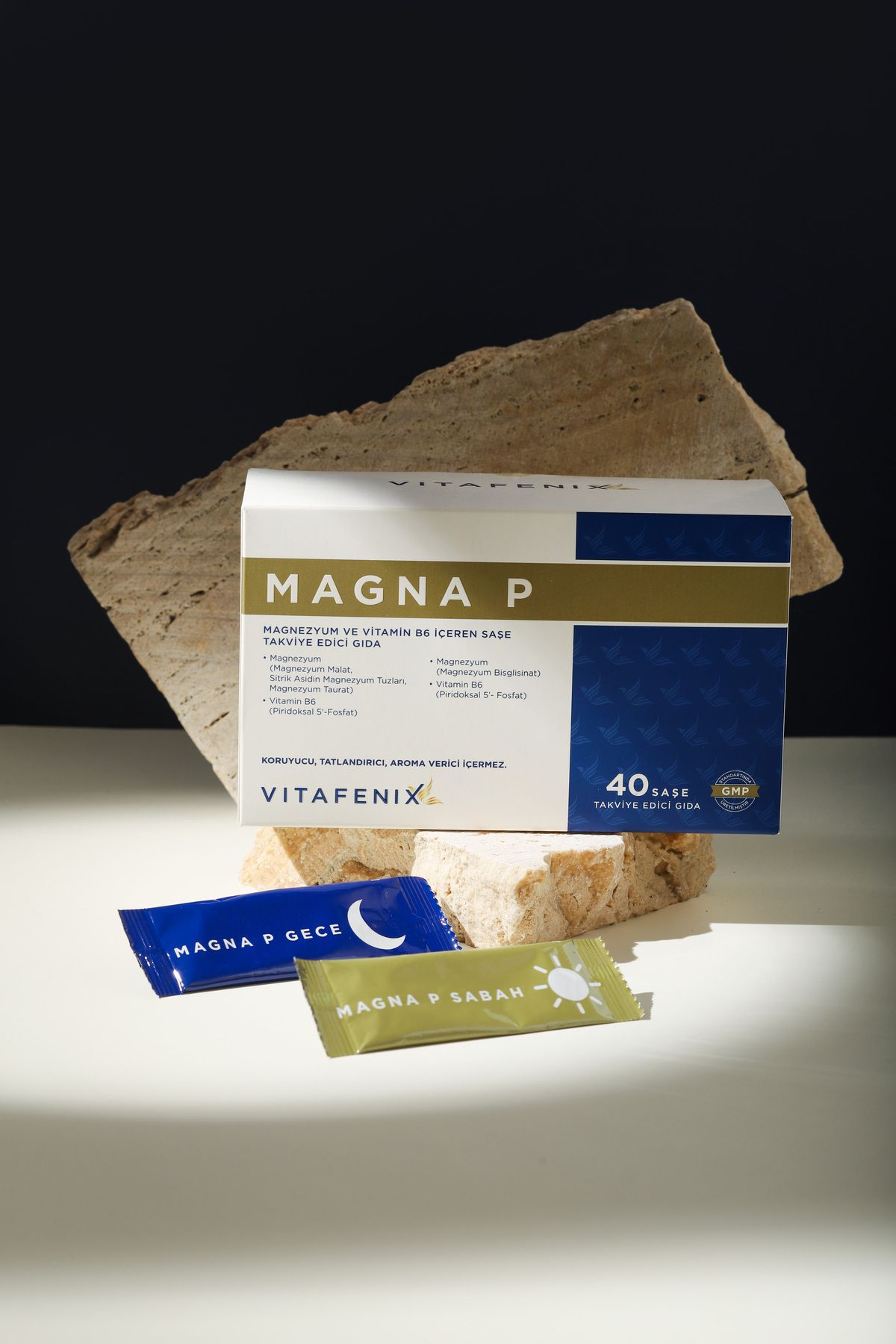 Vitafenix Magna P Magnezyum Ve Vitamin B6 Içeren 40 Saşe Takviye Edici Vegan Gıda