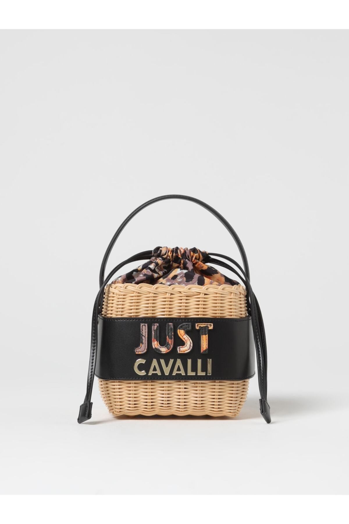 Just Cavalli Kadın Marka Logo Detaylı Çoklu Kart Bölmeli Günlük Ekru Omuz Çantası 76RA4BD2 ZG264-717