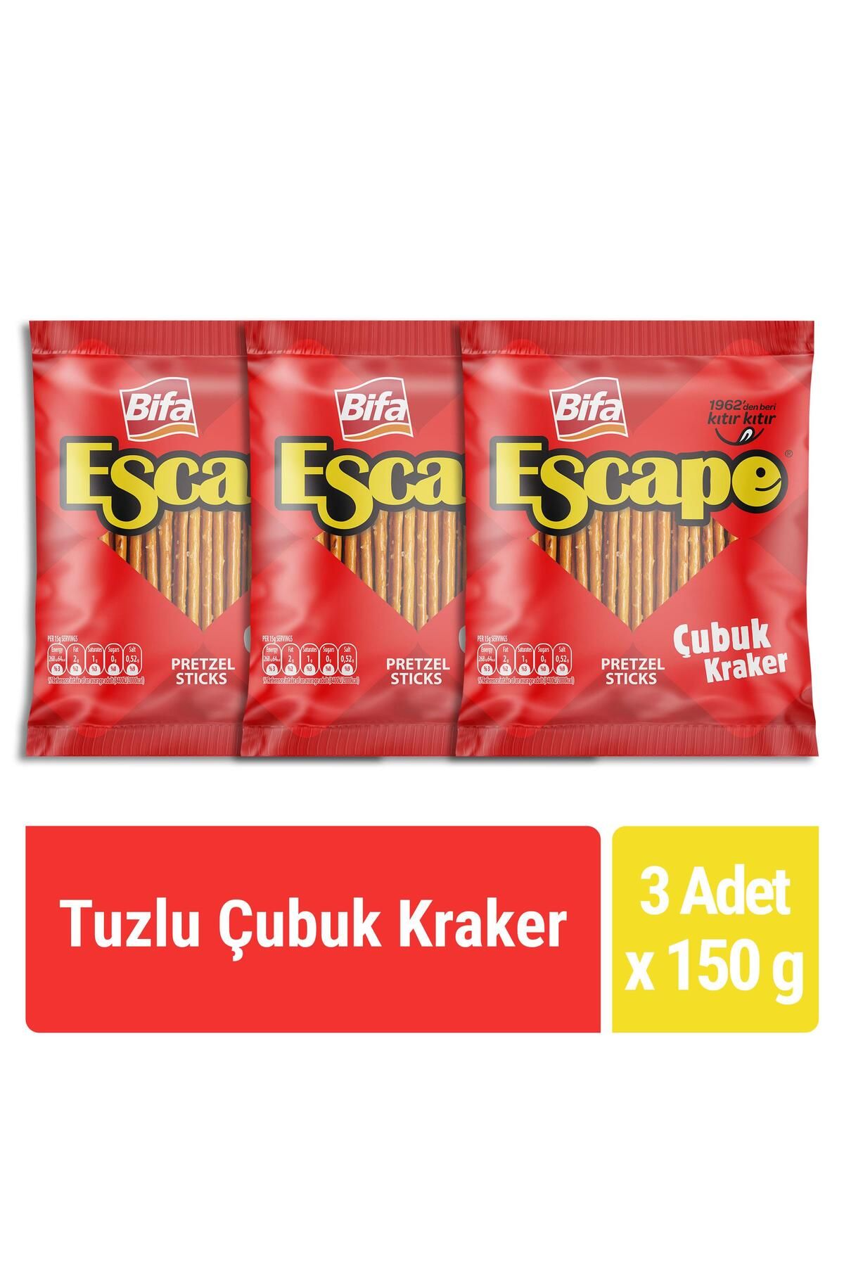 ESCAPE Bifa Escape Tuzlu Çubuk Kraker 150 gr x 3 Adet