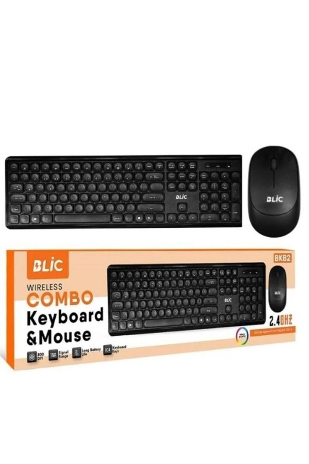 Sarftech BKB3 Siyah Türkçe Q Ev Ofis Kullanıma Uygun Kablosuz Klavye Mouse Set