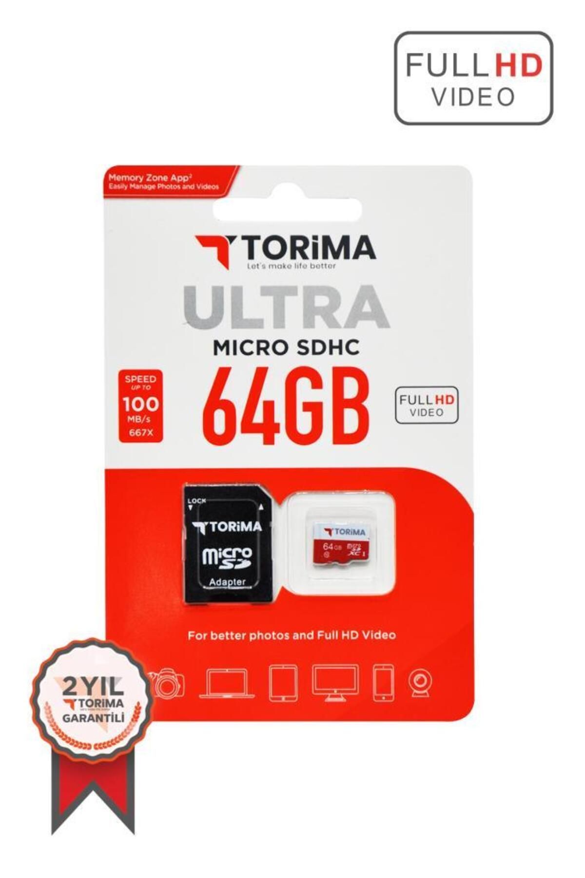 Torima Ultra Sdhc 100mb/s Micro Sd Kart 64 Gb
