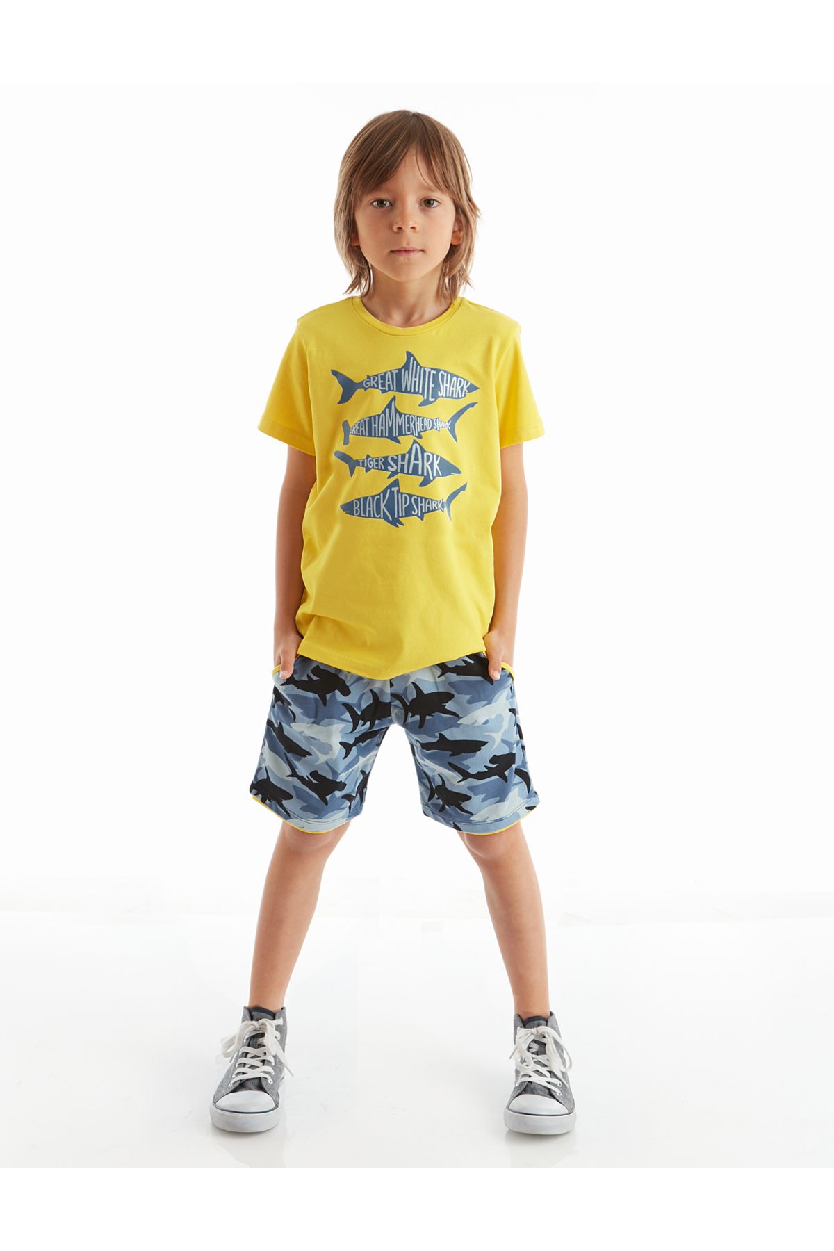MSHB&G Sharks Erkek Çocuk T-shirt Şort Takım