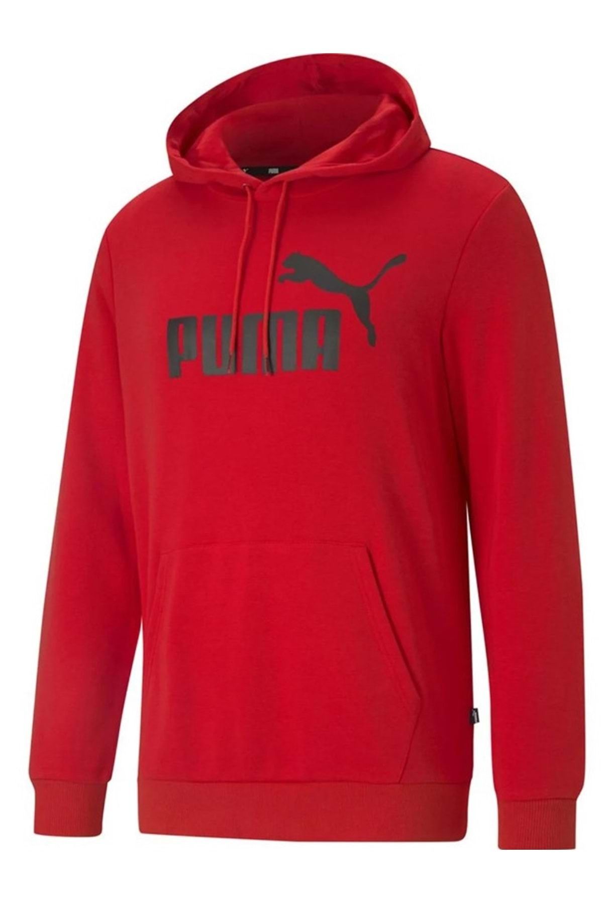 Puma 586688 Ess Big Logo Hoodie Erkek Kapüşonlu Sweatshirt Kırmızı