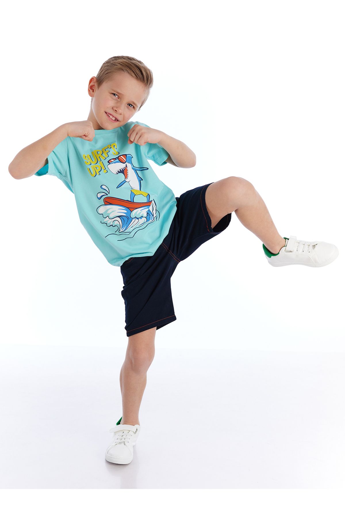 MSHB&G Sörf Erkek Çocuk T-shirt Gabardin Şort Takım