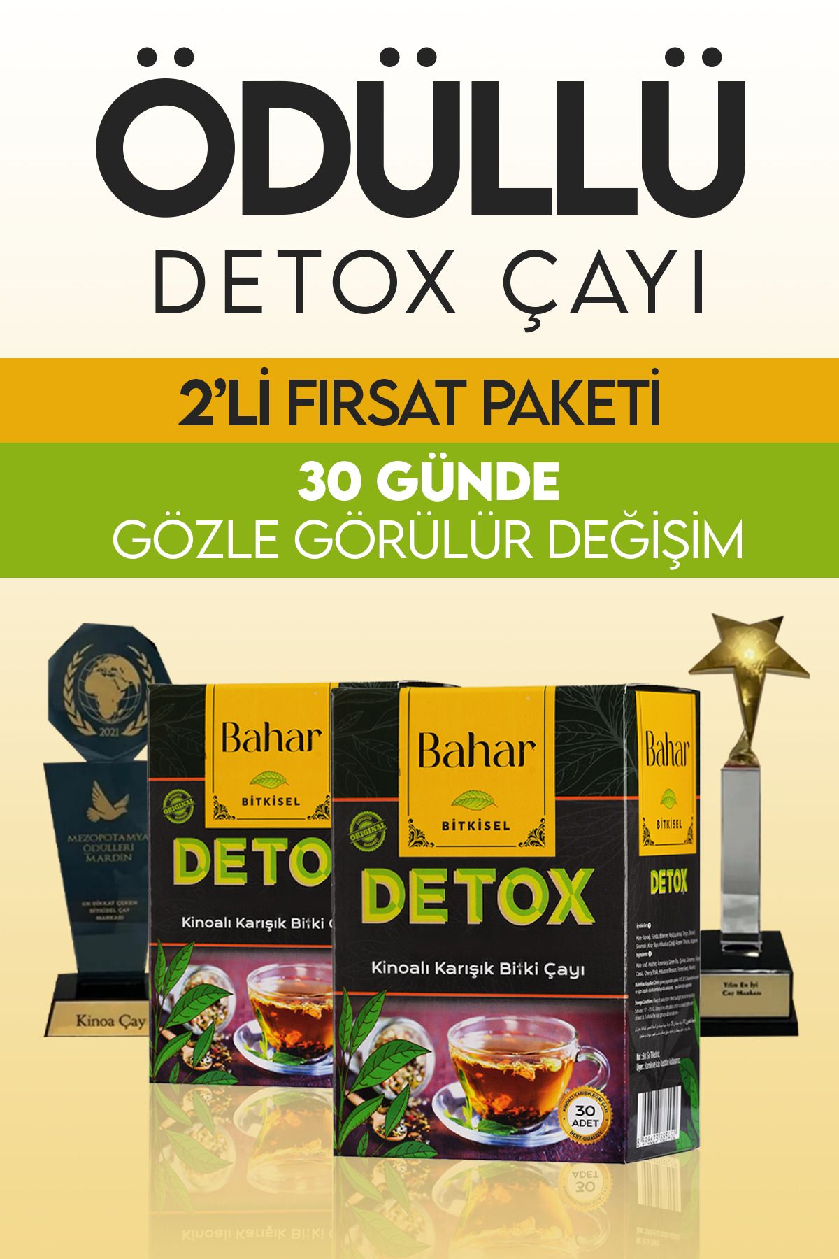 Detoxs Zayıflama,kilo Vermeye Yardımcı Bitki Çayı - Detox Form Çay ( 1 Aylık Set )
