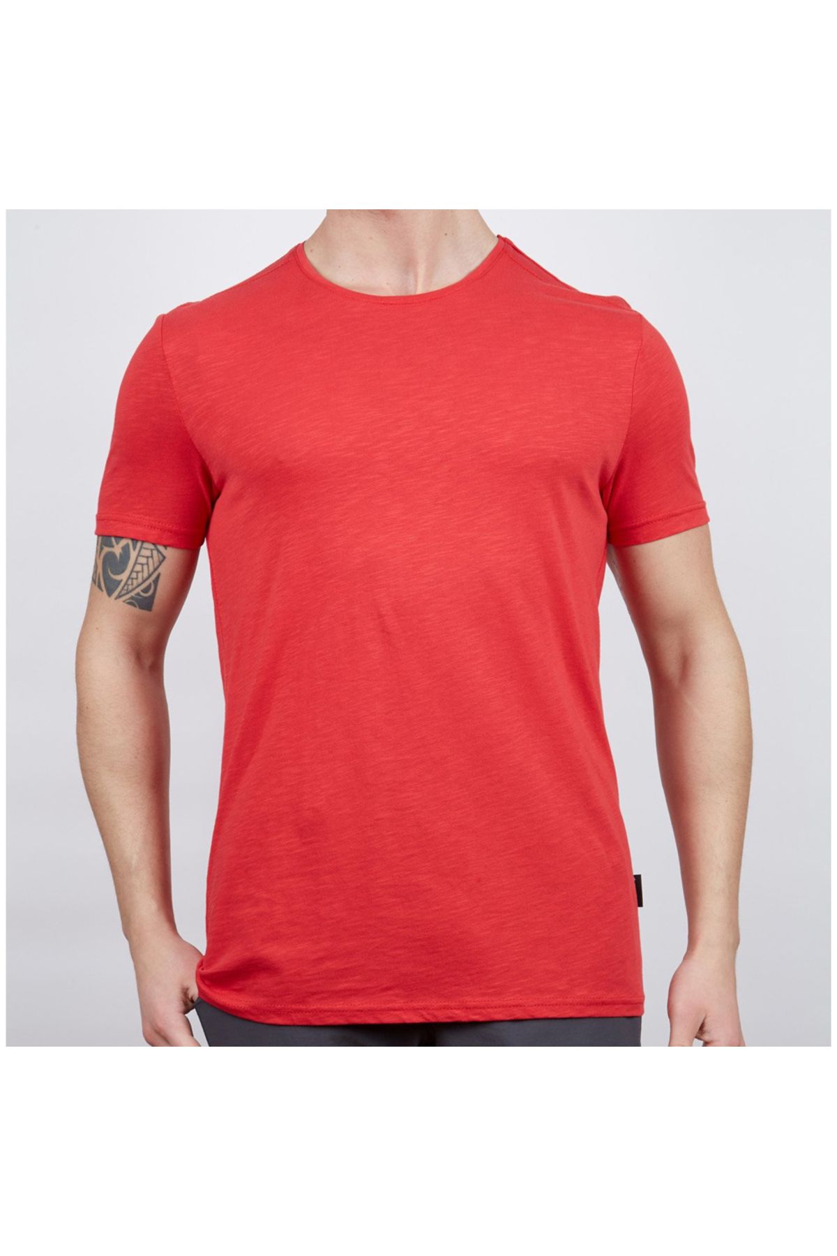 Genel Markalar Basic Erkek Pamuklu T-shirt Kırmızı (600400)