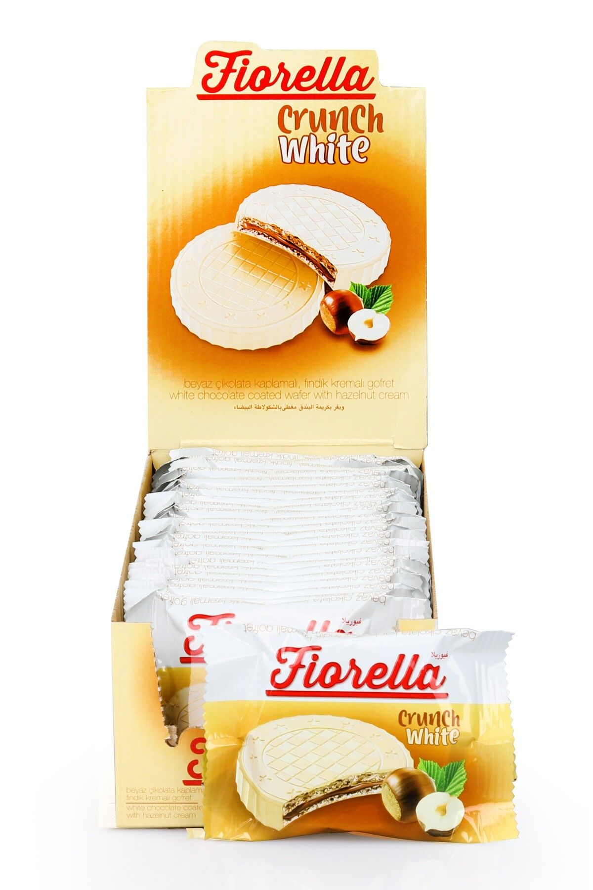 FIORELLA Crunch Beyaz Çikolatalı Gofret 20 gr  24'lü (1 Paket)