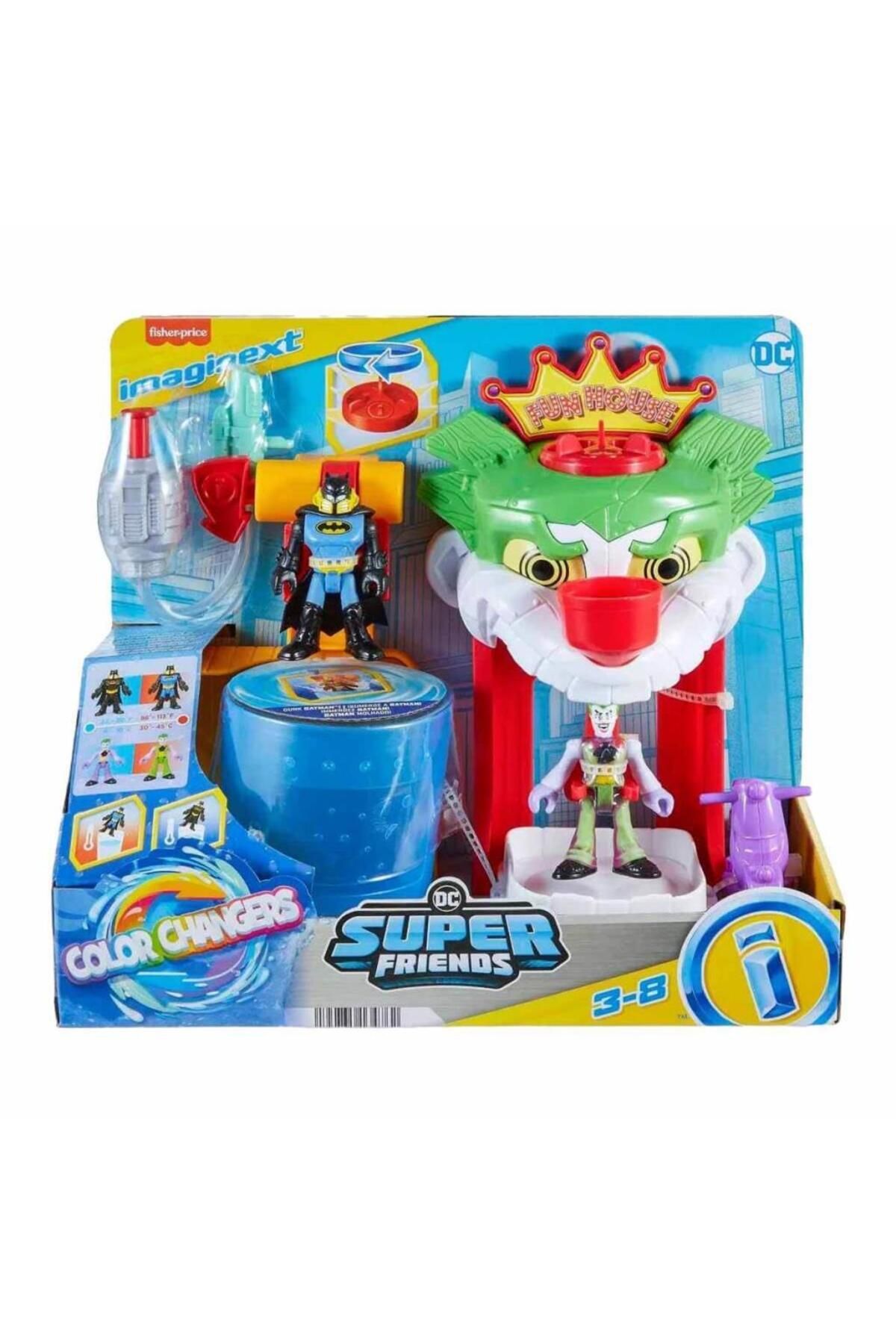 ToysAll Imaginext DC Super Friends Renk Değiştiren Joker Eğlence Evi Oyun Seti HMX55