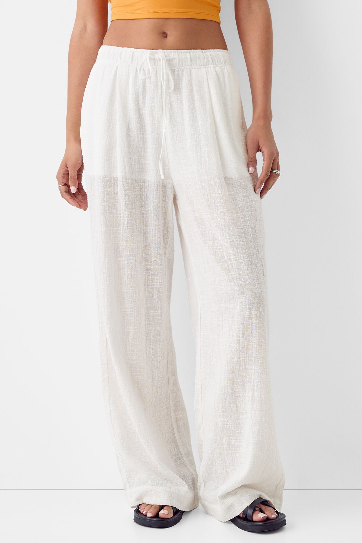 Bershka Rustik wide leg pantolon