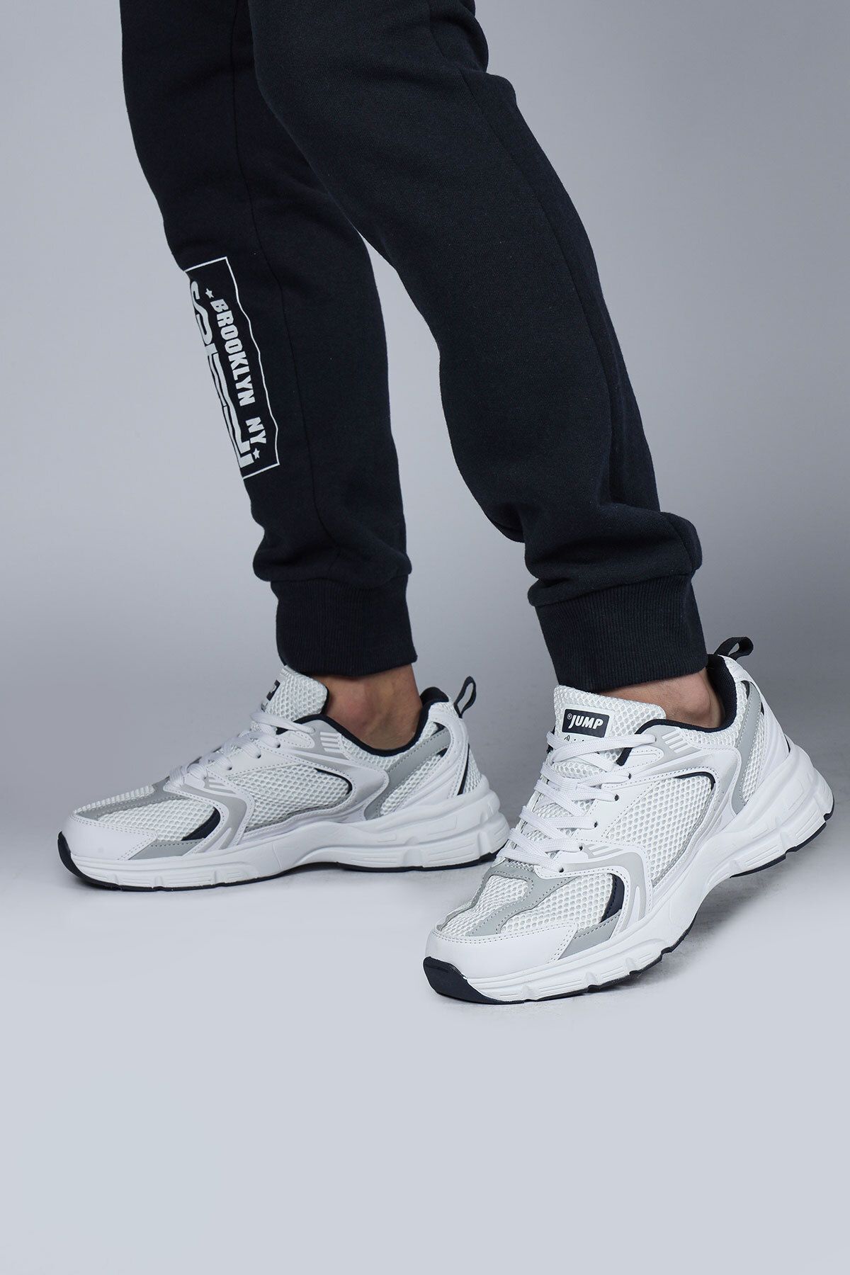 Jump 28627 Beyaz - Lacivert Erkek Sneaker Günlük Spor Ayakkabı
