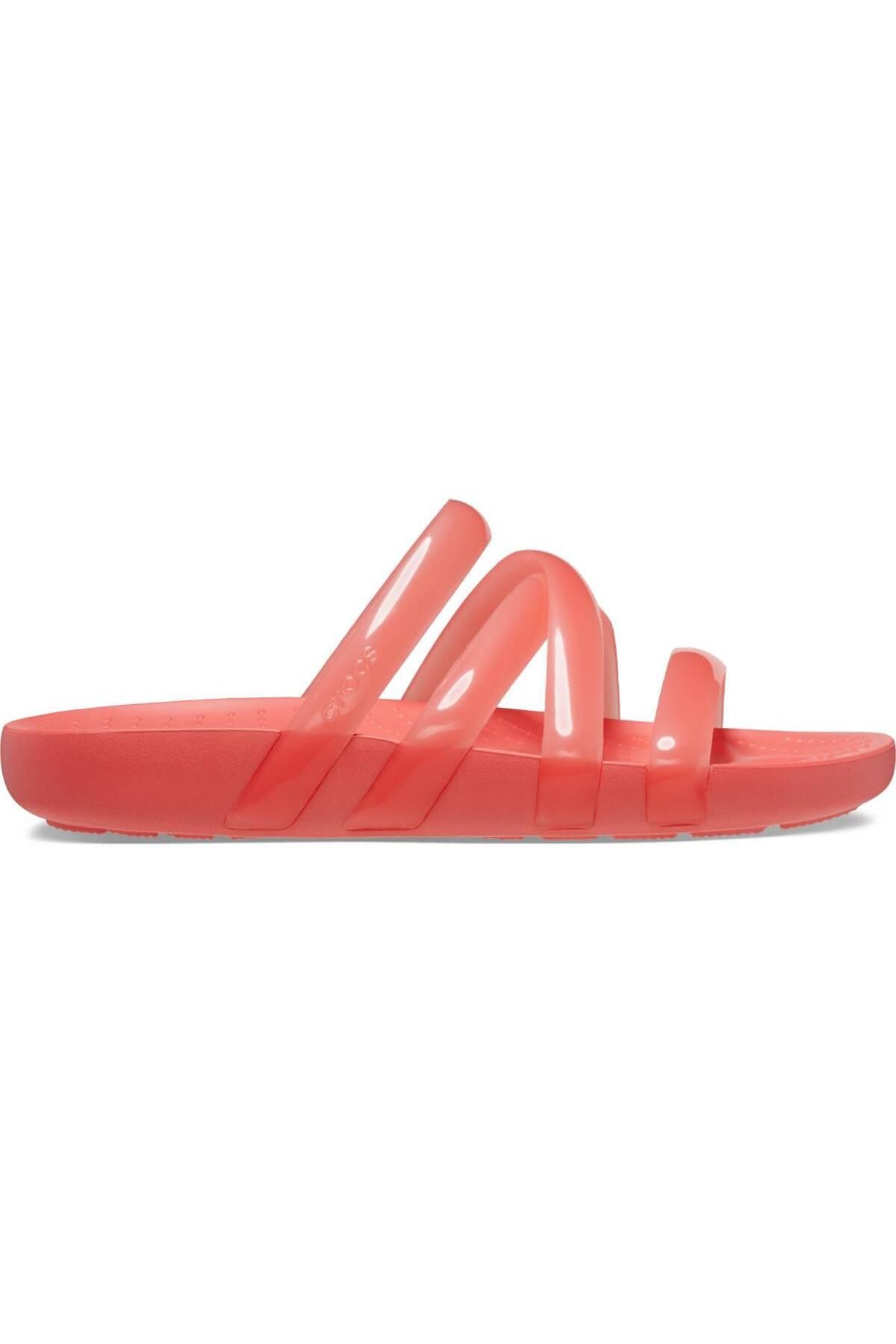 Crocs Splash Glossy Strappy Kadın Terlik 208537-6VT Neon Watermelon