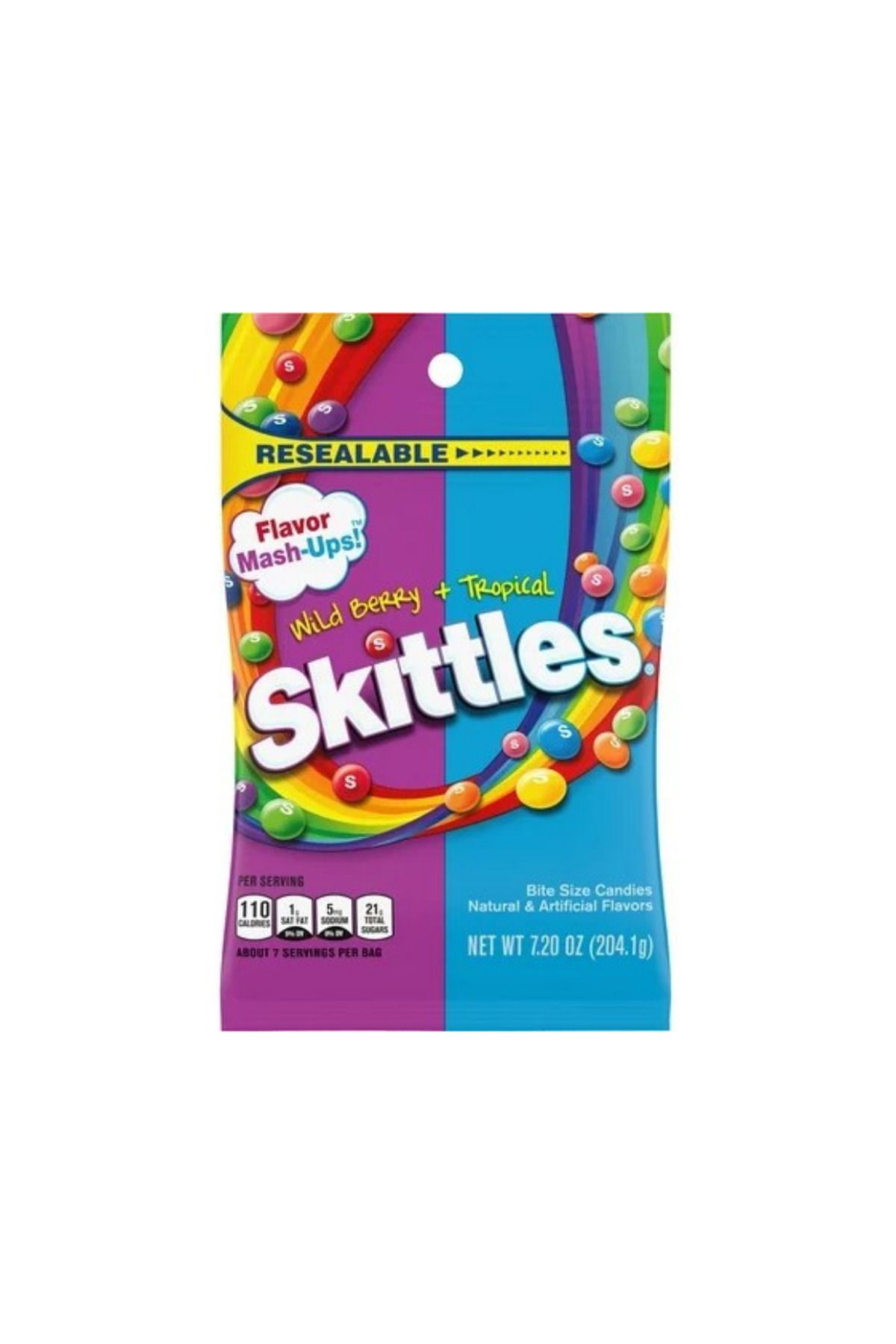 Skittles Flavor Mash-Ups Wild Berry and Tropical Candies 204.1g