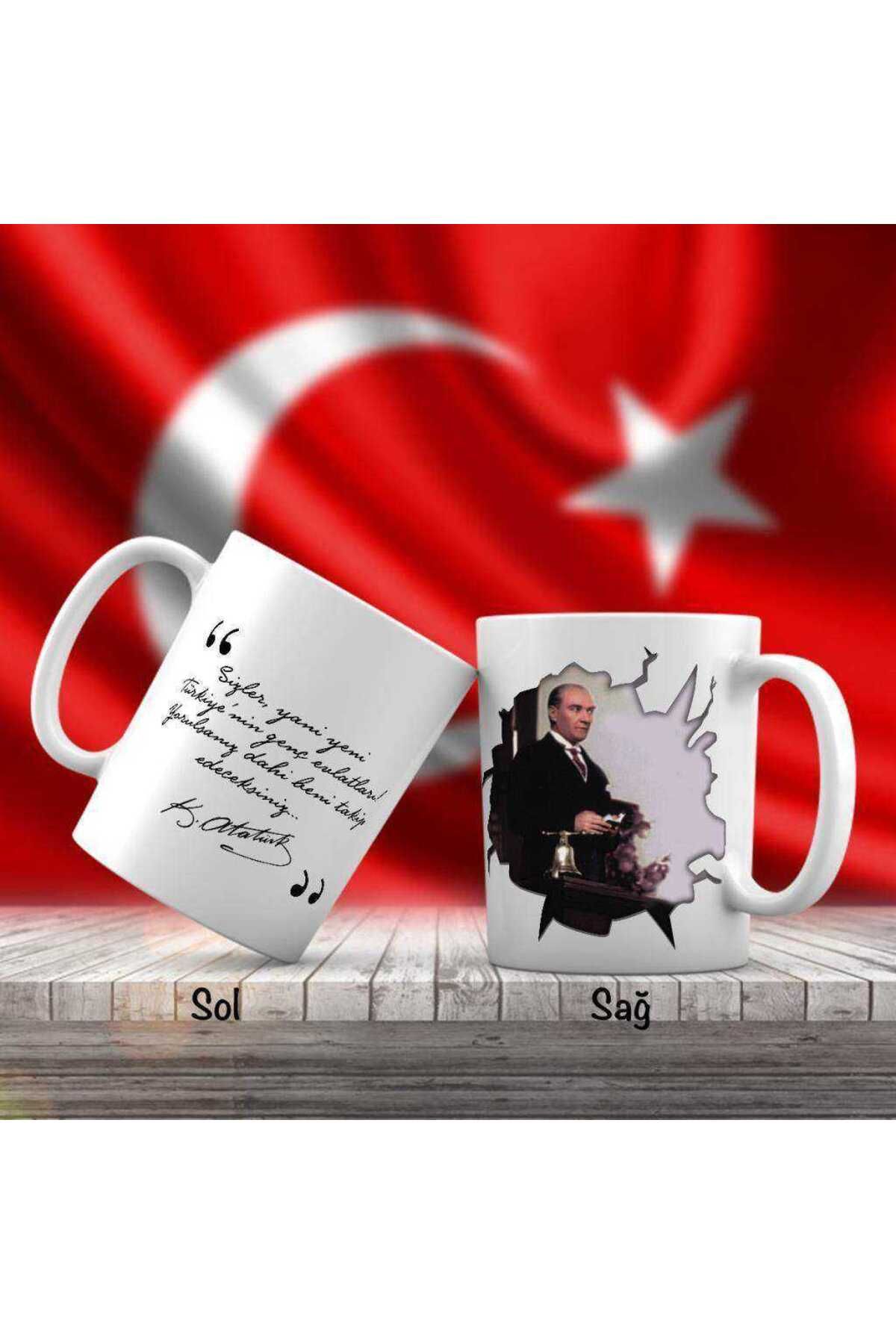 Asilmeydan Kürsüde Konuşma Yapan Mustafa Kemal Atatürk - Atatürk'ün Sözleri -kupa Bardak