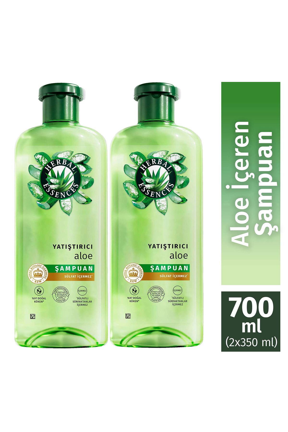 Herbal Essences Yatıştırıcı Aloe İçeren Şampuan 350 ml x2