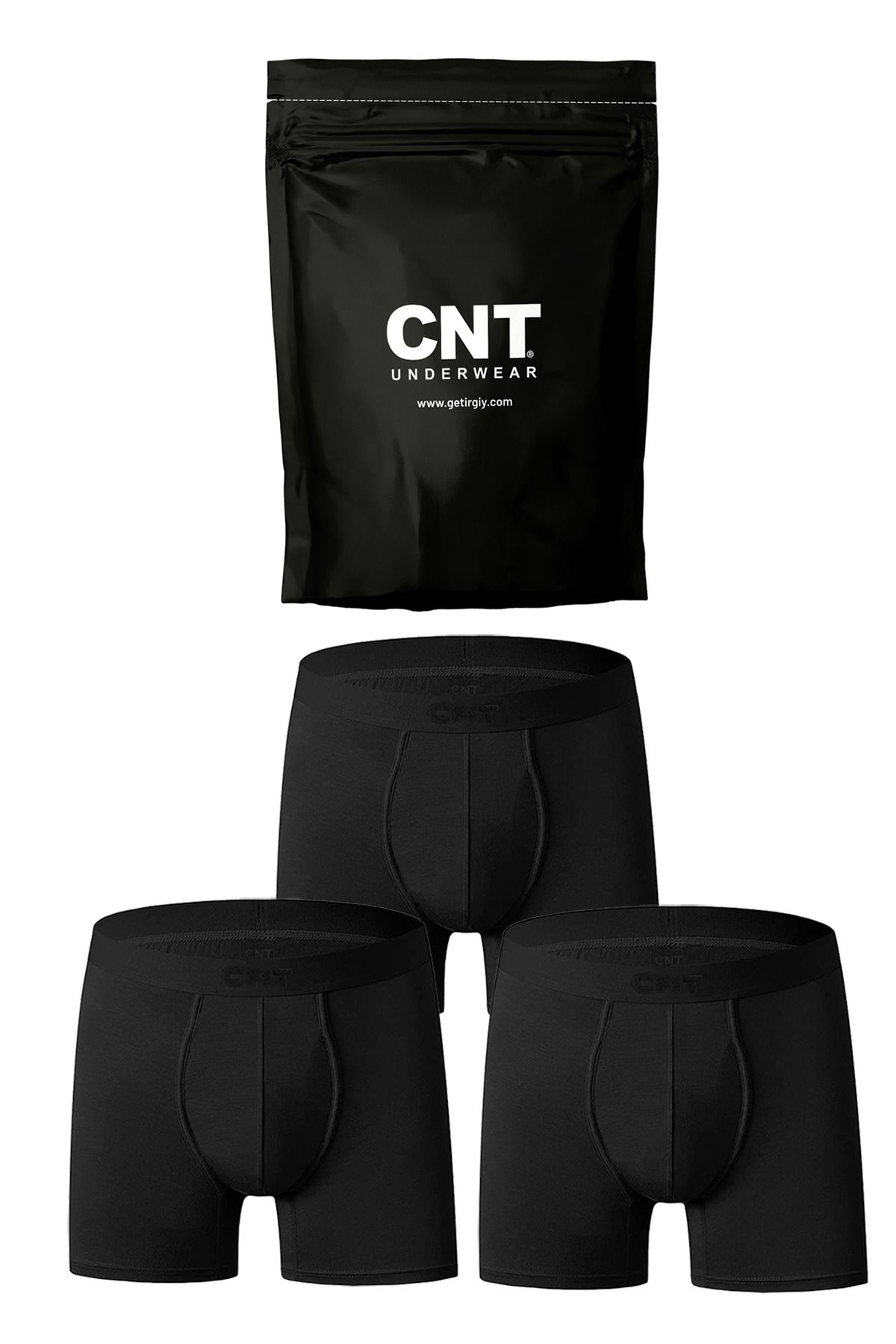 CNT Erkek 3'lü Boxer 1. Sınıf Kumaş Premium Paket Özel Dizayn. Düz Likralı Boxer Şort Çeyizlik Hediyelik
